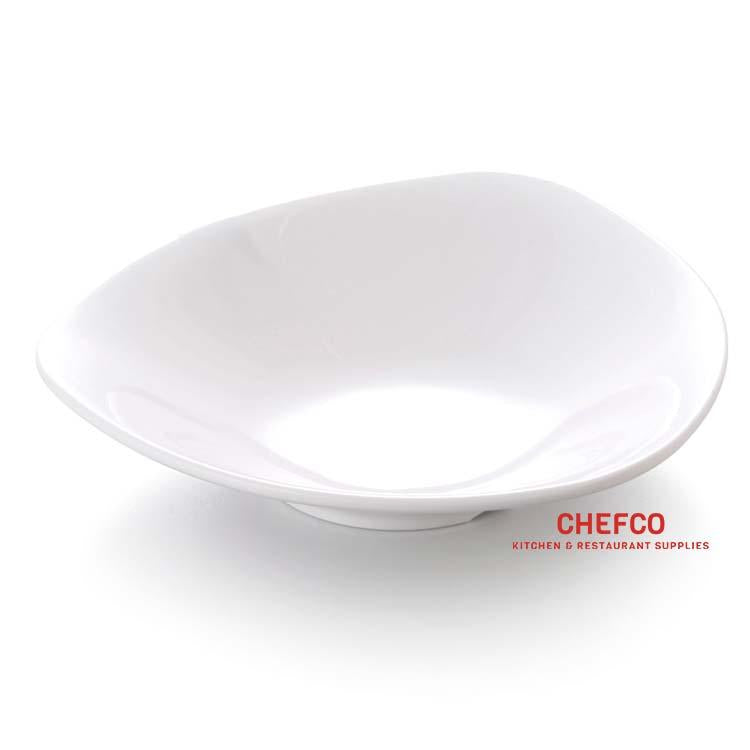 White Melamine Deep Triangle Plate (8908) - Chefcoca