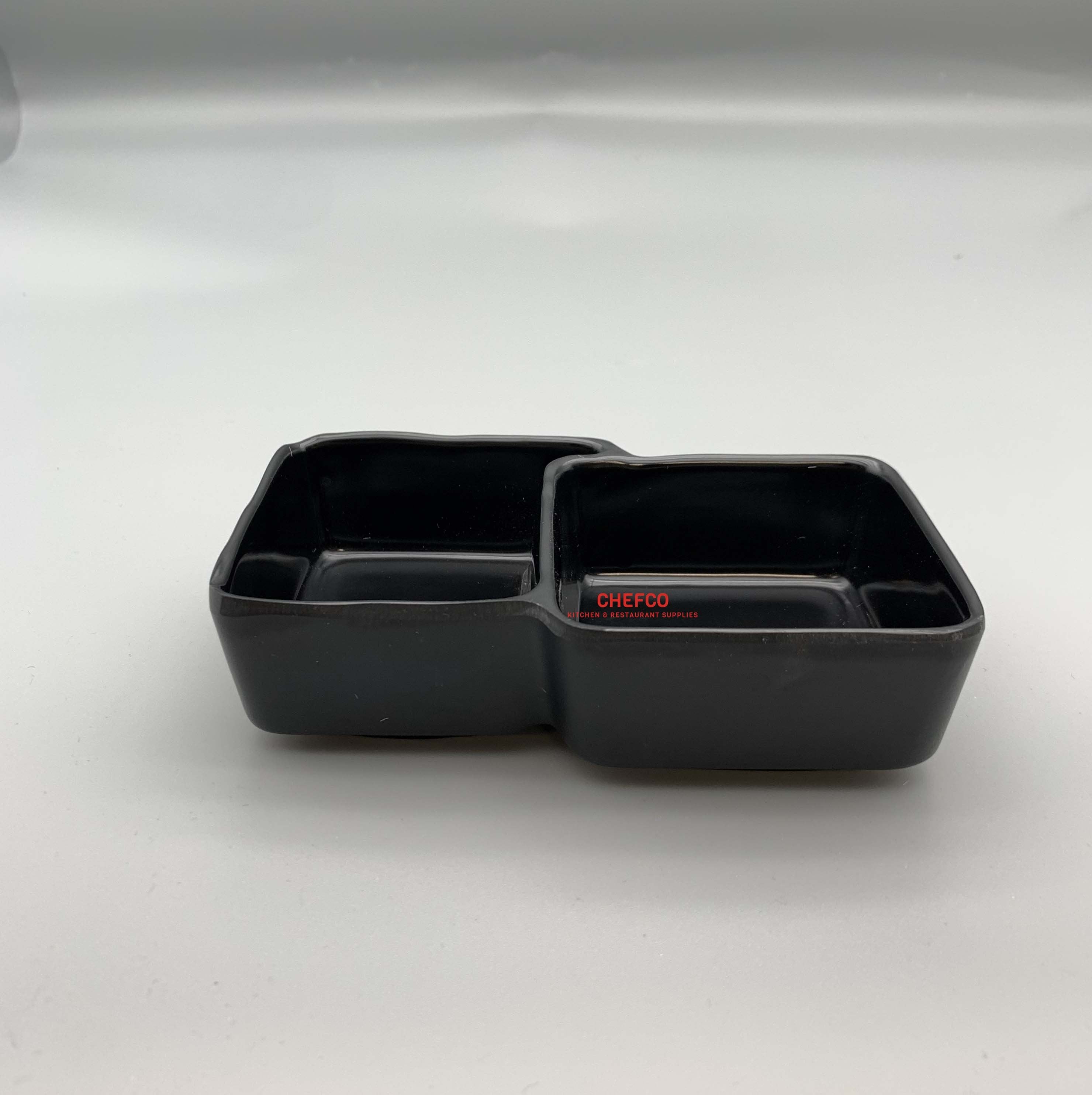 Black Melamine Layered Sqaure Sauce Dish (A70) - Chefcoca