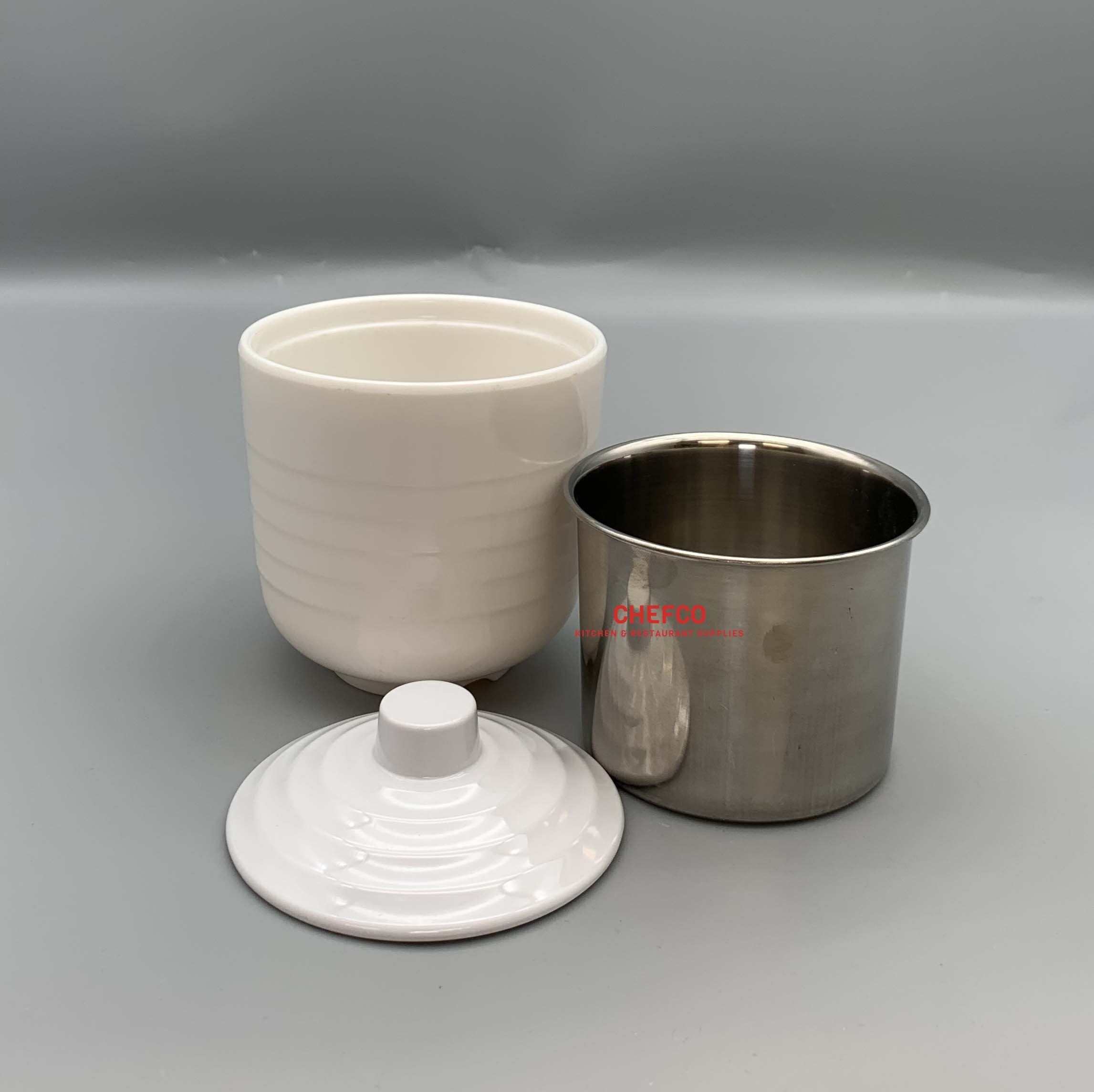 Melamine and Steel Insulated Soup Bowl Set with Lid (A74) - Chefcoca