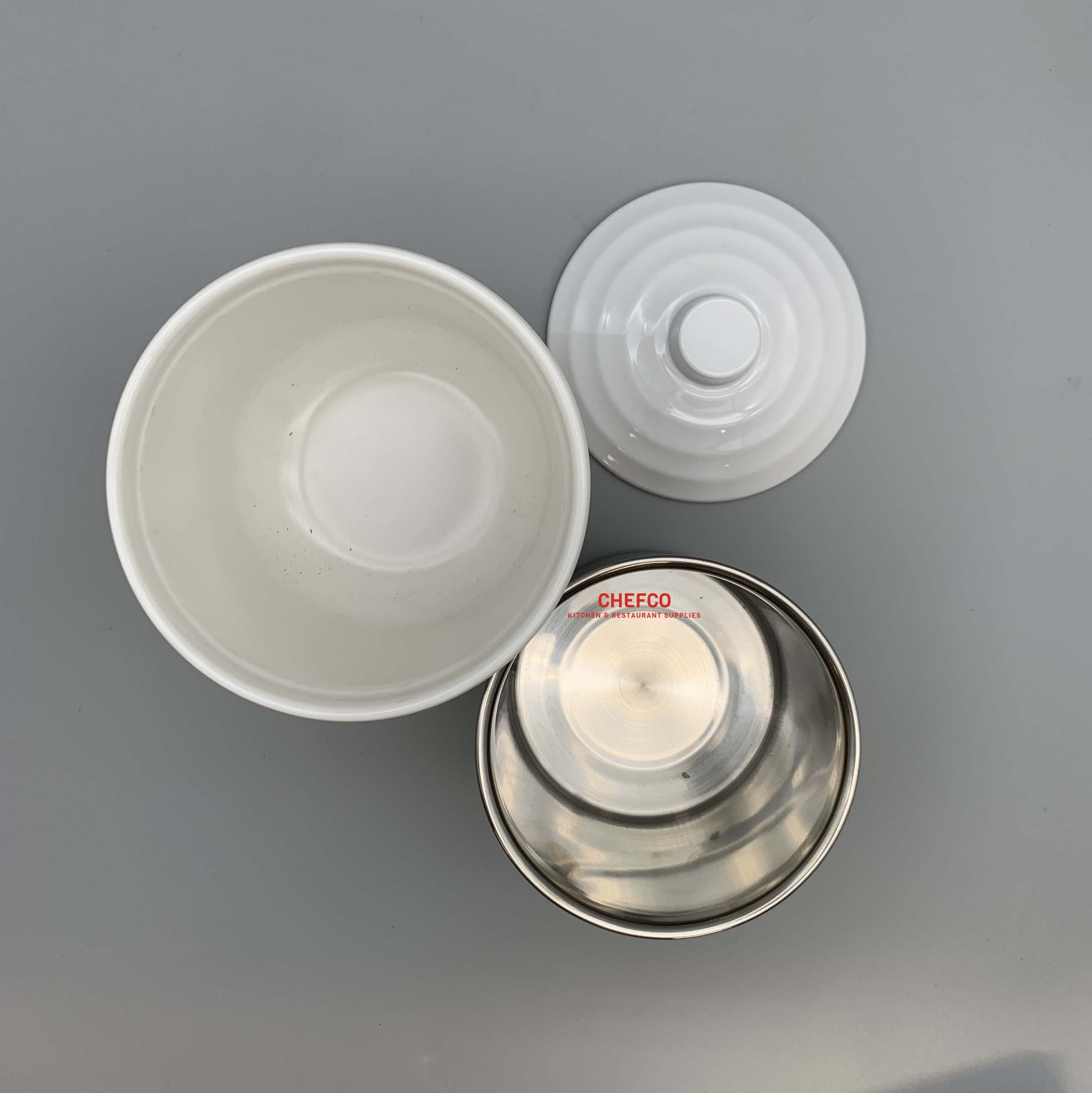 Melamine and Steel Insulated Soup Bowl Set with Lid (A74) - Chefcoca