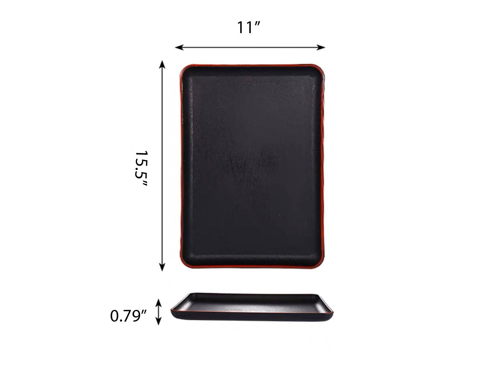 Rectangular Non-Slip Multi-Purpose Plastic Fast Food Serving Trays - Chefcoca