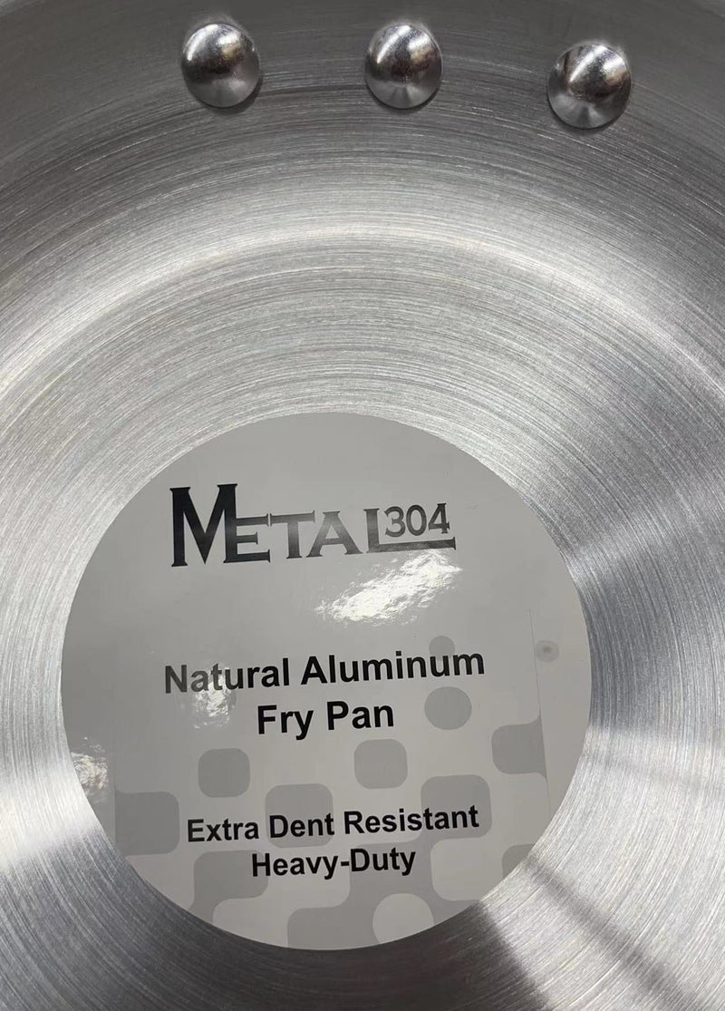 Natural Alumimum Fry Pan, Heavy-Duty