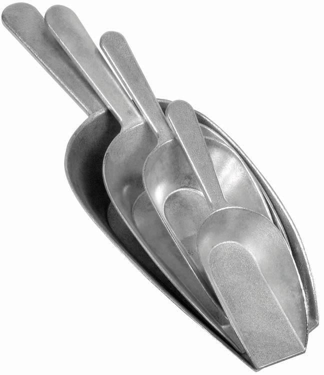 Aluminium Scoop with Flat Bottom (4oz - 24oz) - Chefcoca