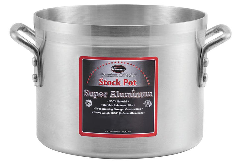 Heavy Weight 4mm Aluminium Stock Pot with 2 Handles, Precision Collection (8qt-80qt)