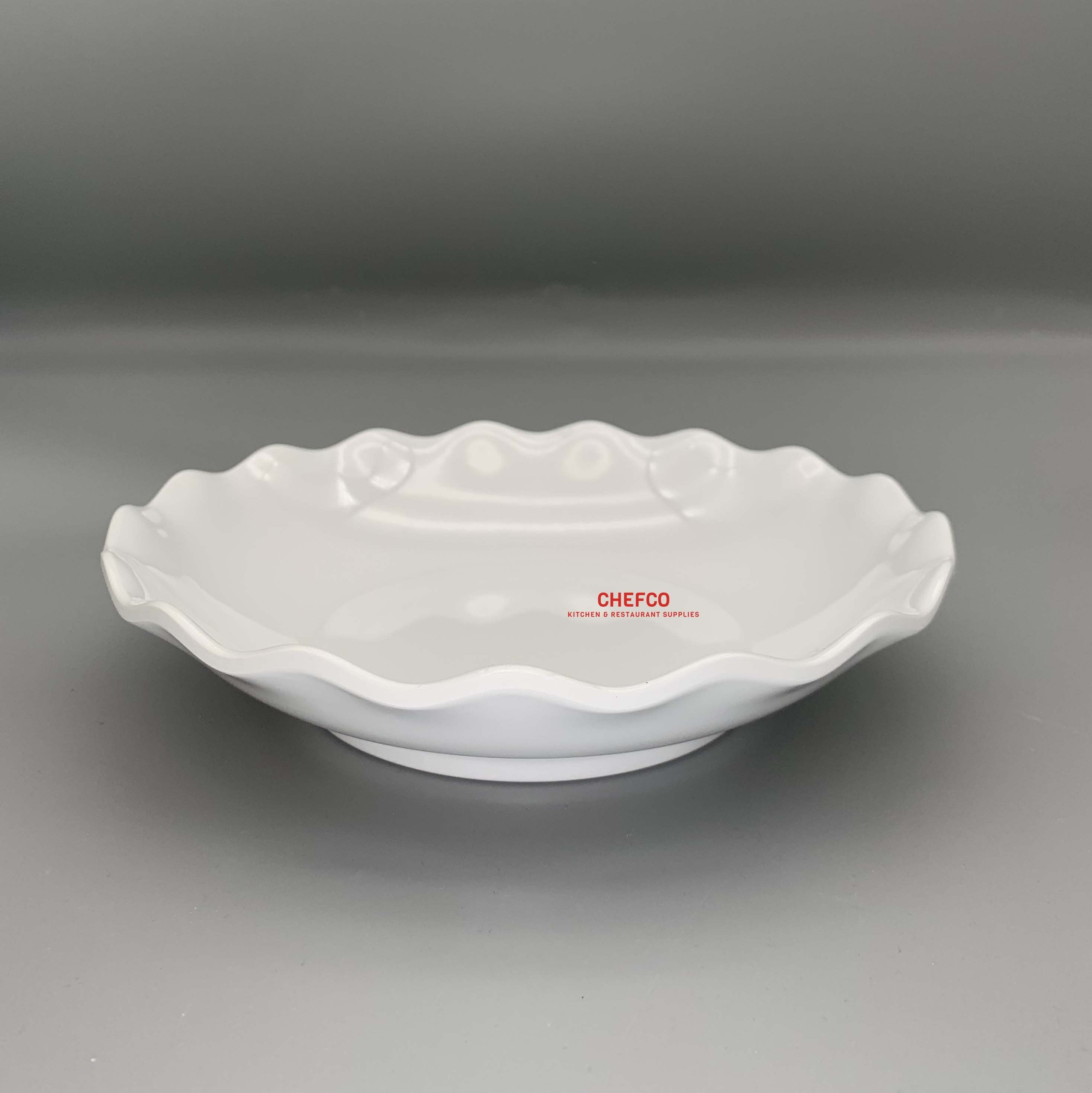 Melamine Waved Rimmed Plate (B1612) - Chefcoca