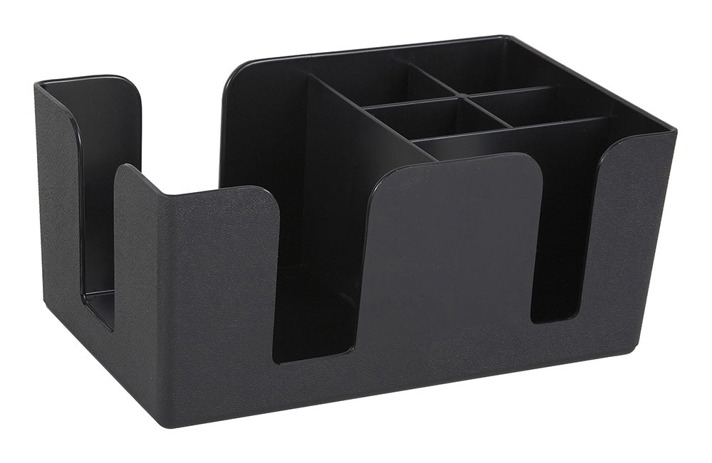 6-Compartment Black Condiment Organizer - Chefcoca