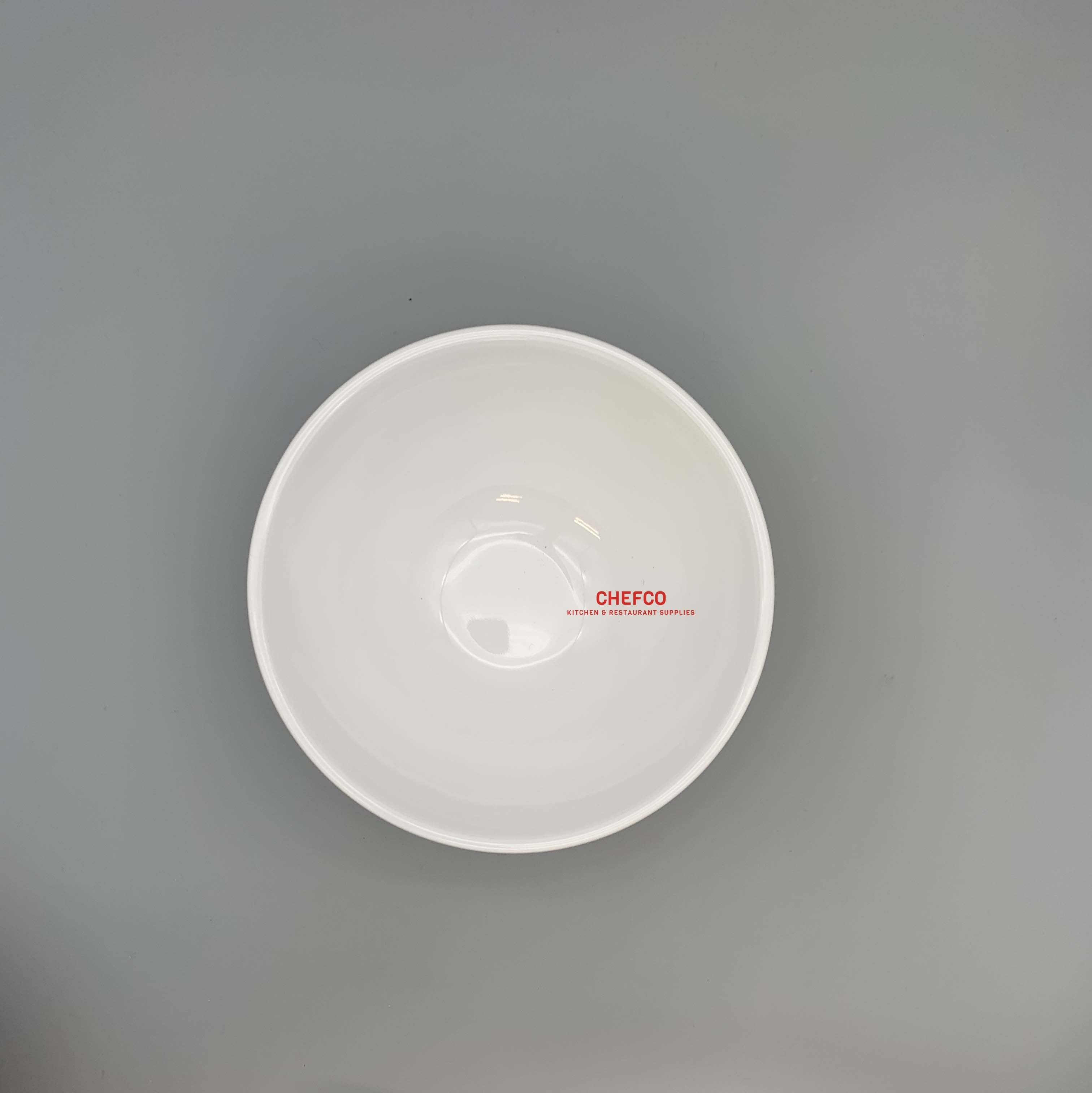 White Melamine Tapered Lines Bowl (BV609) - Chefcoca