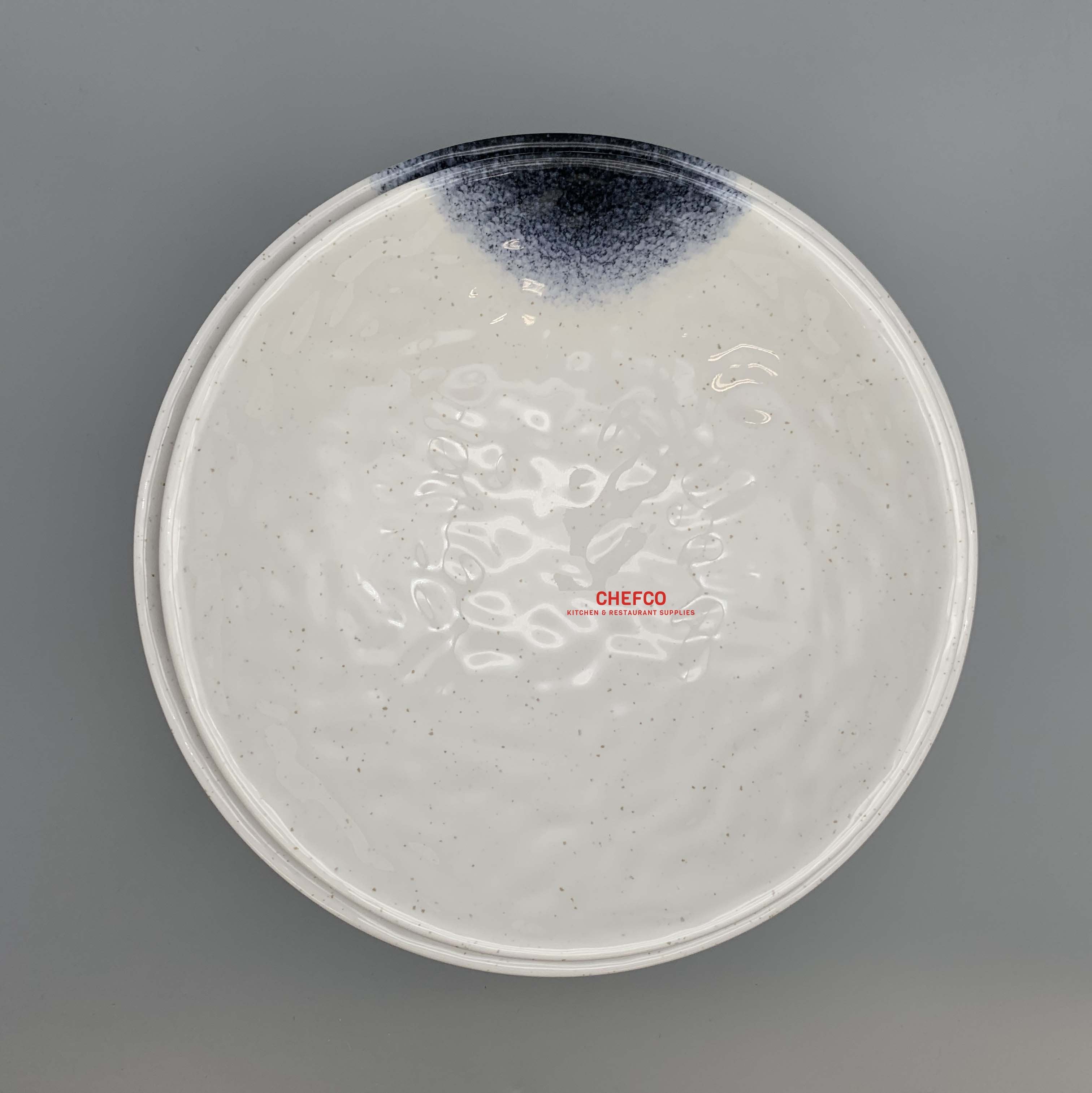 Dark Blue Ombre Shallow Melamine Bowl (BY10002K-BY10001K) - Chefcoca