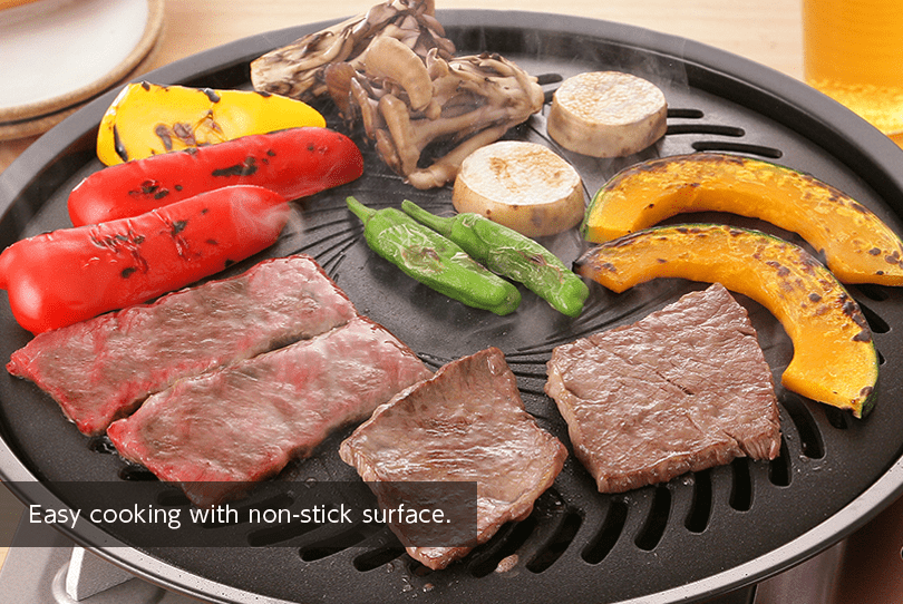 Iwatani CB-A-YPL Non-Stick BBQ Grill Pan - Chefcoca