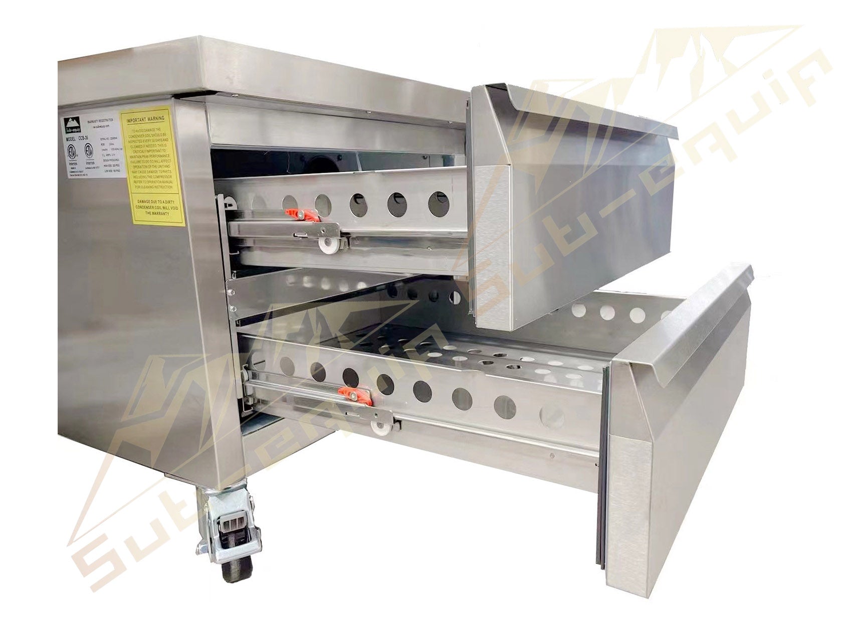 Sub-equip, Stainless Steel 36" Refrigerated Chef Base - Chefcoca