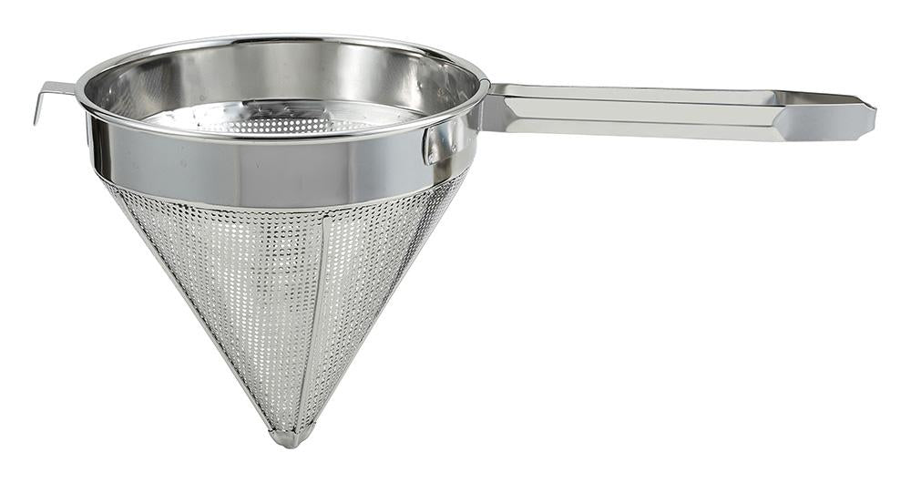 Stainless Steel Coarse Mesh Cap/Bouillon Strainer (10" - 12" Diameter) - Chefcoca