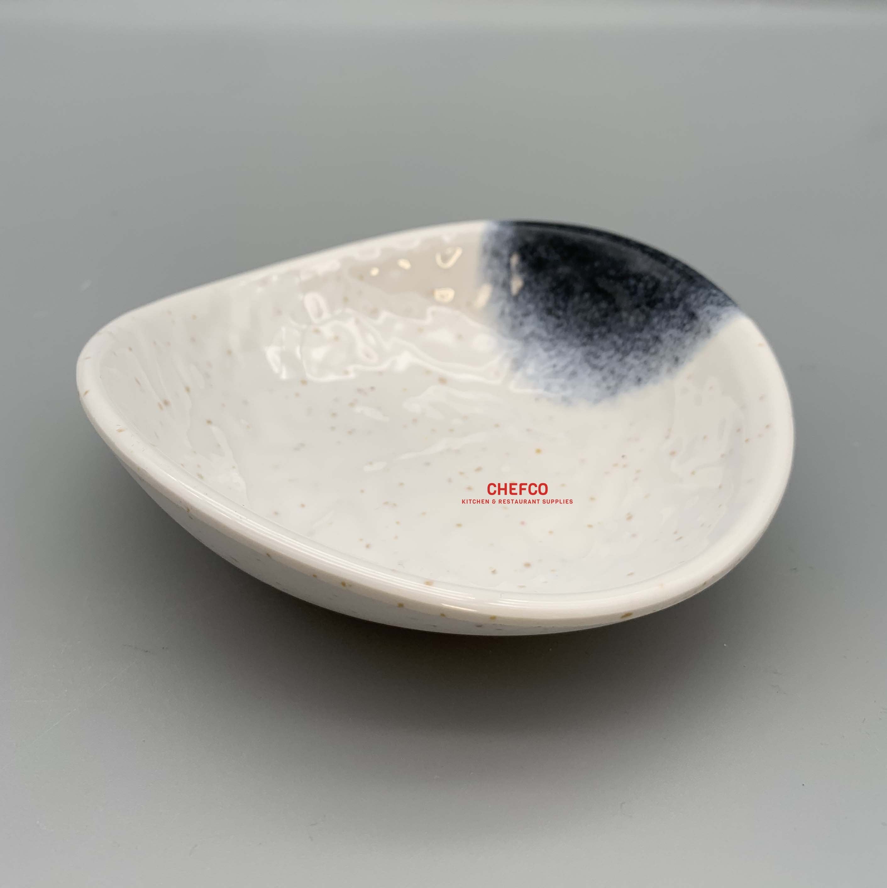 CHEFCO, 39020K,Dark Blue Ombre Melamine Bowl (L17.8cm/7" x W 15.5cm/6.1" x H 3cm/1.2") - Chefcoca