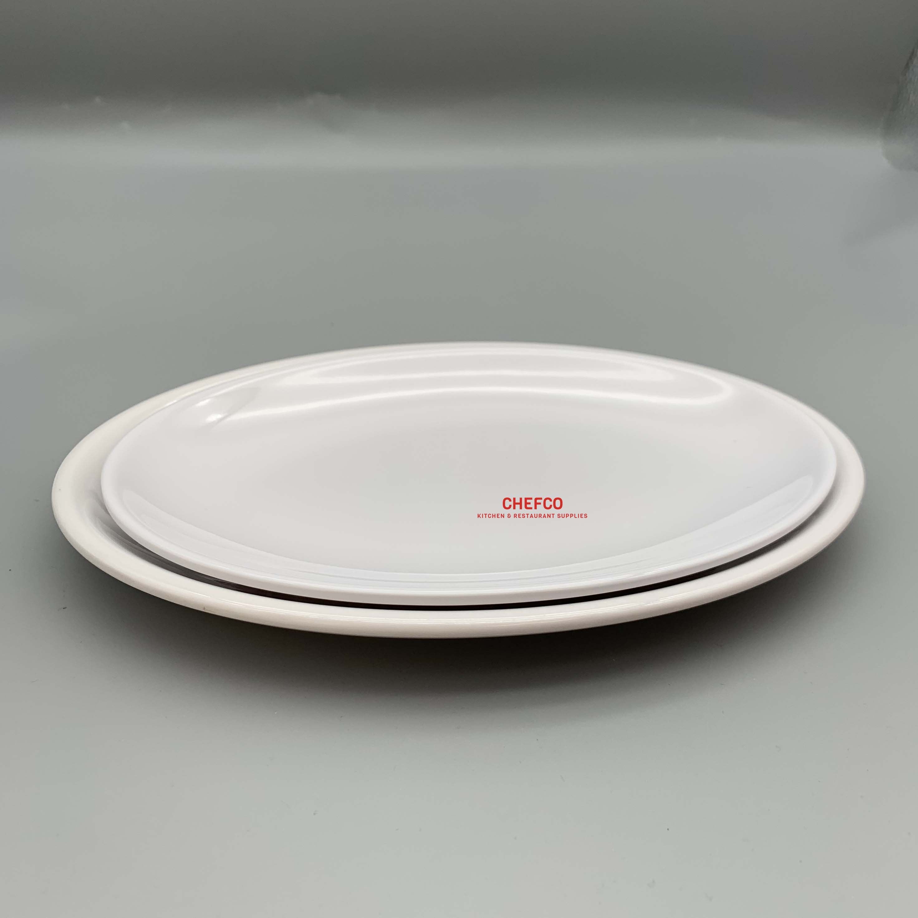 CHEFCO, D2209L,Shallow Oval Melamine Plate - Chefcoca
