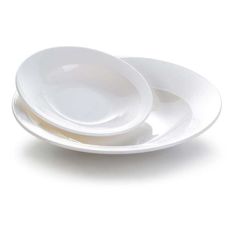 CHEFCO,JMC046, Beige Melamine Deep Dinner Plates(Dia 30.8cm/12.1" x H 5.5cm/2.2") - Chefcoca