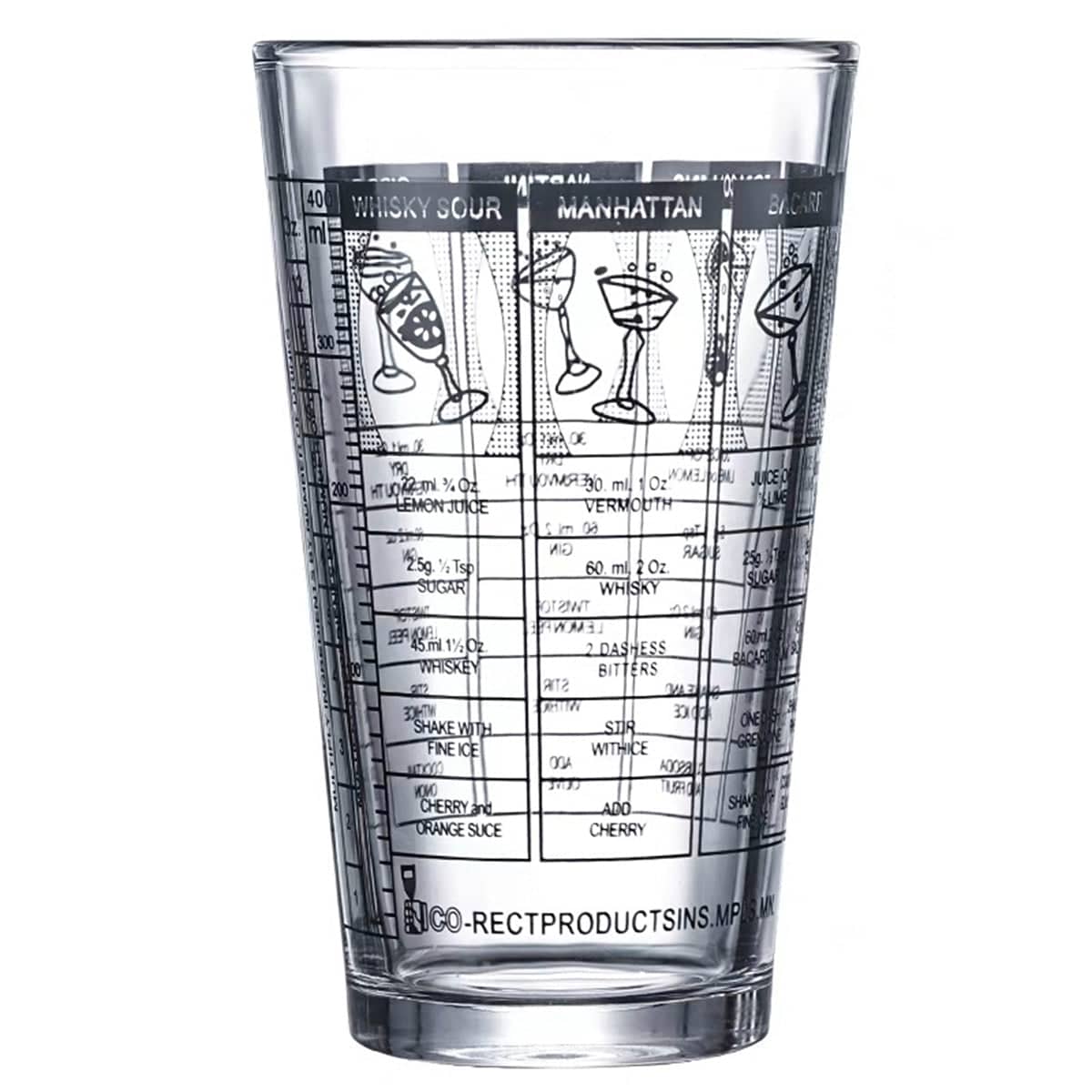 Cocktail shaker with Measurement(PC Material) - Chefcoca