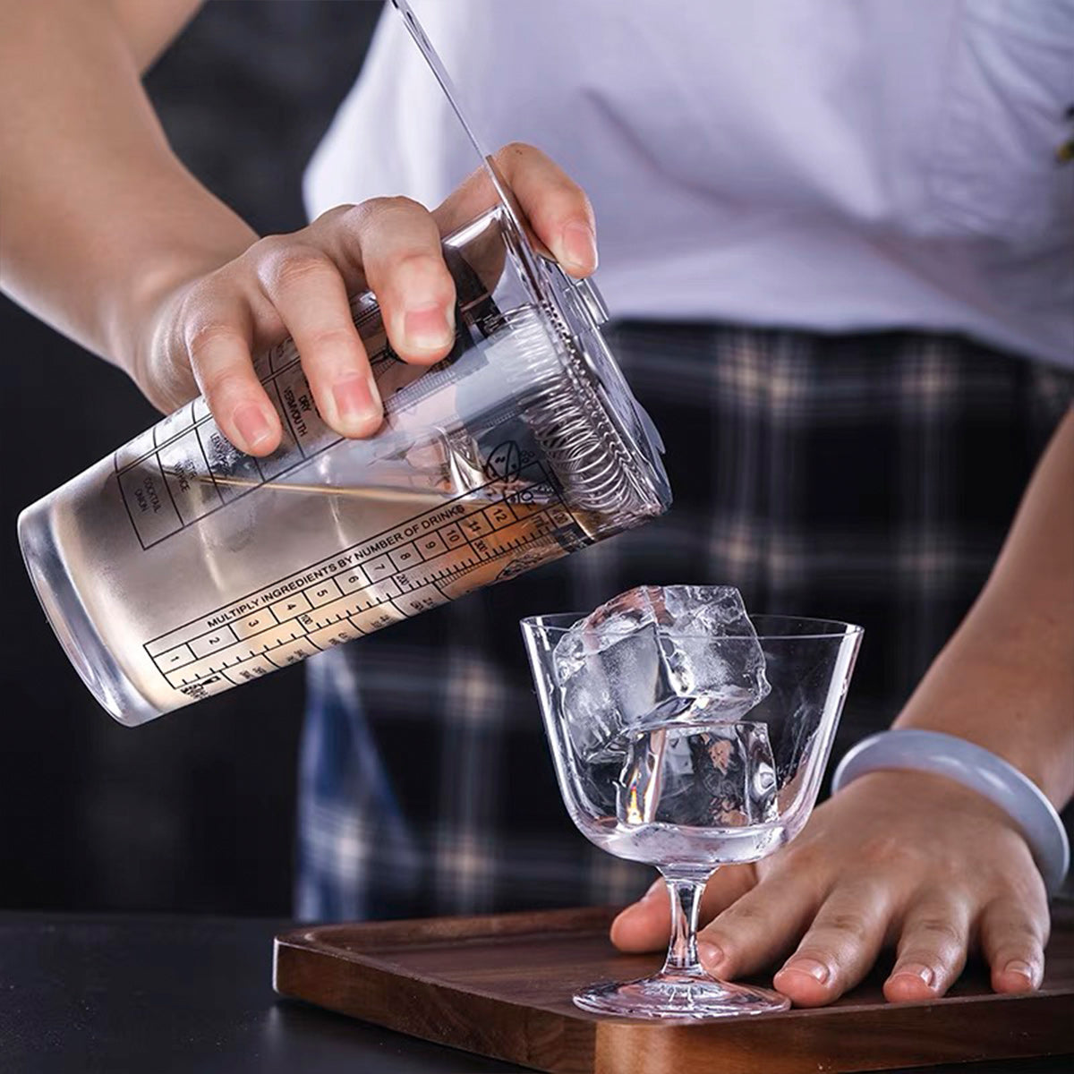 Cocktail shaker with Measurement(PC Material) - Chefcoca