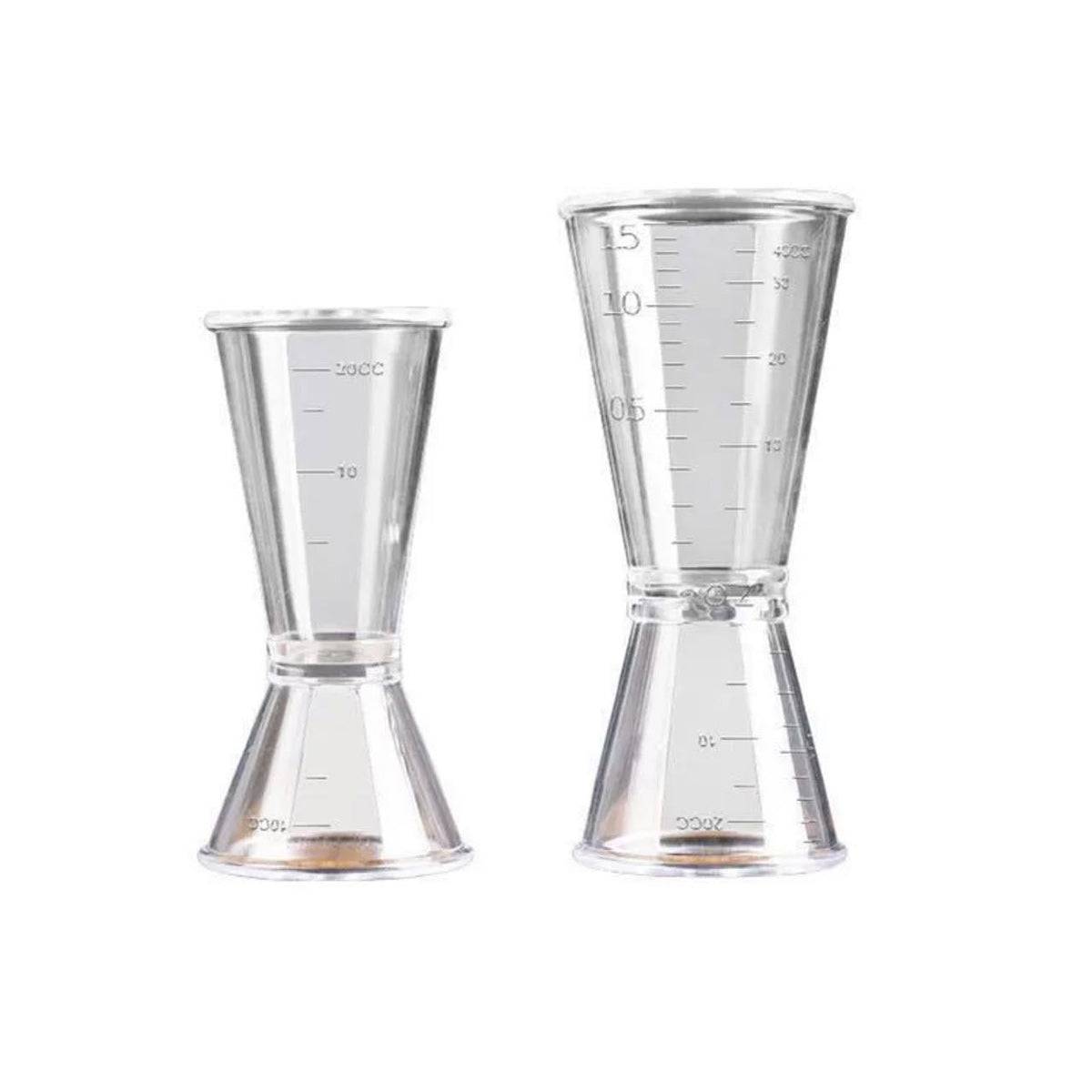 CHEFCO,JW-MC40,Multi-functional transparent PC resin double head measuring cup bubble tea and bar use Jigger