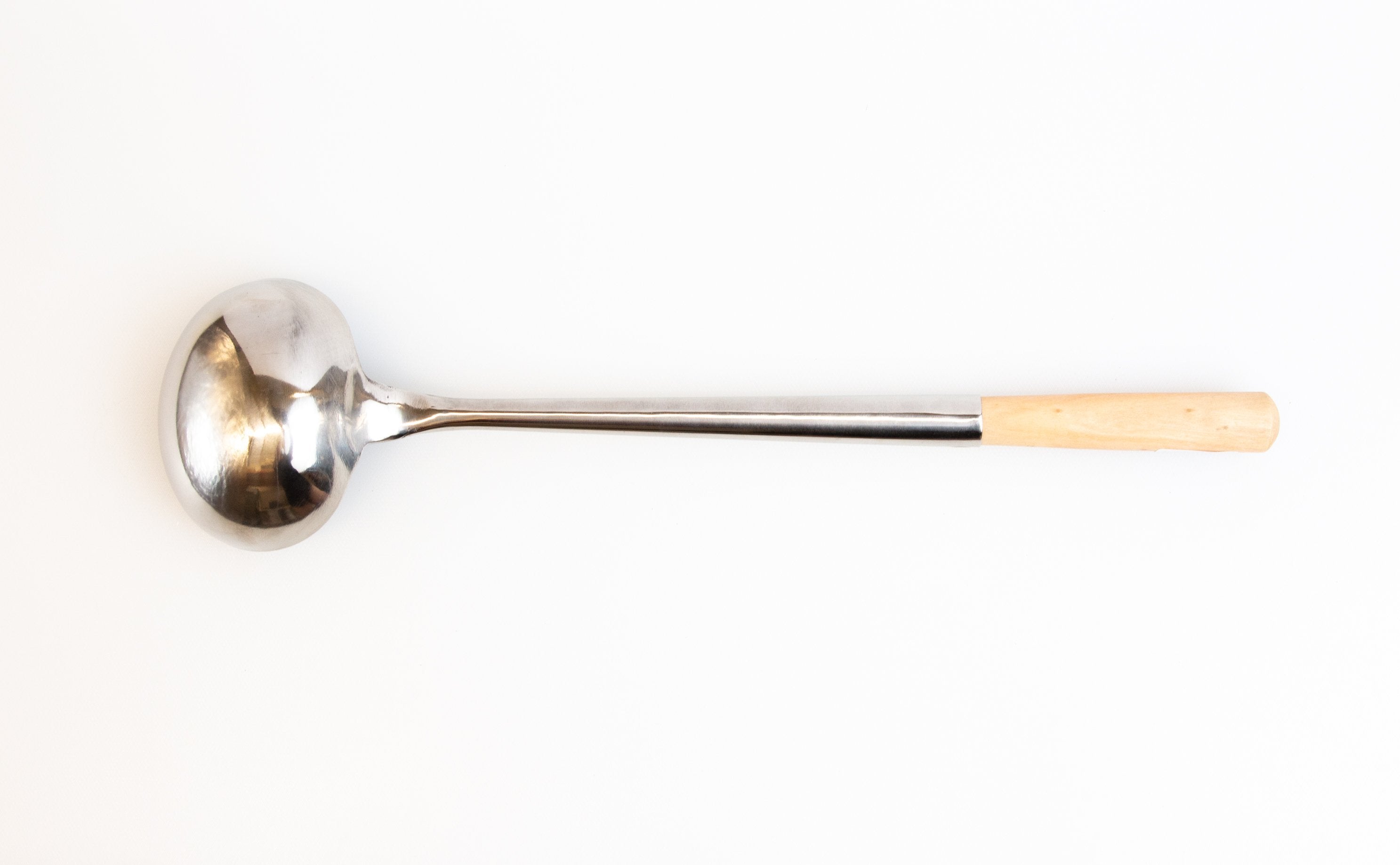 CHEFCO,LD-XL,#XL Stainless Steel Ladle with Wooden Handle ,10 liang ,14cm dia - Chefcoca
