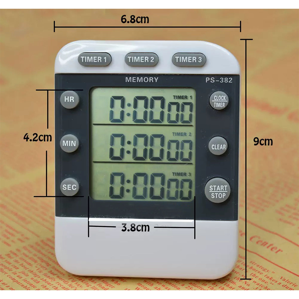 CHEFCO,PS-382,3 Channel Group LCD Display Timer - Chefcoca