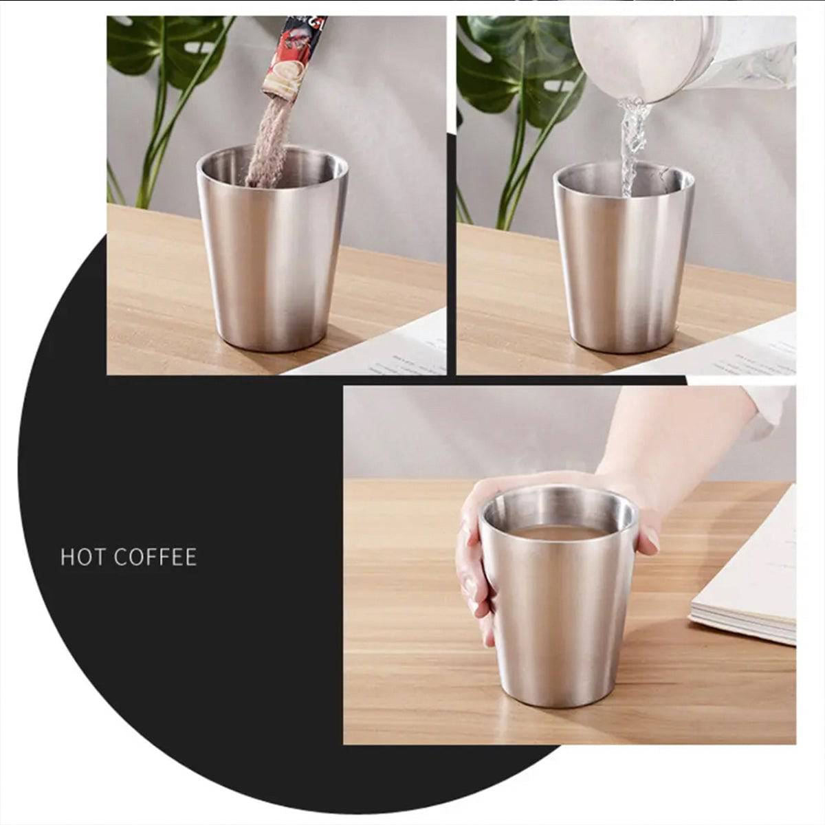 CHEFCO,SC-260S,Stainless Steel , Double Wall Insulated Mug-Silver (260ML)