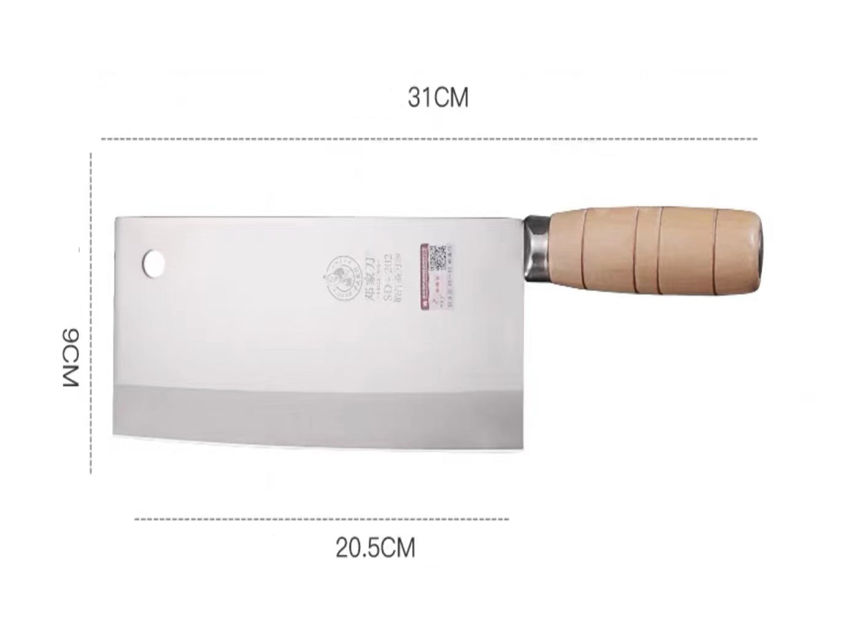 CHEFCO,SD-202,#2 Sang Clever with Wood Handle - Chefcoca