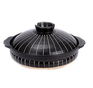 Japanese Ceramic Clay Braising and Casserole Shoal Pot with Lid (Y1118-6,Y1118-10) - Chefcoca