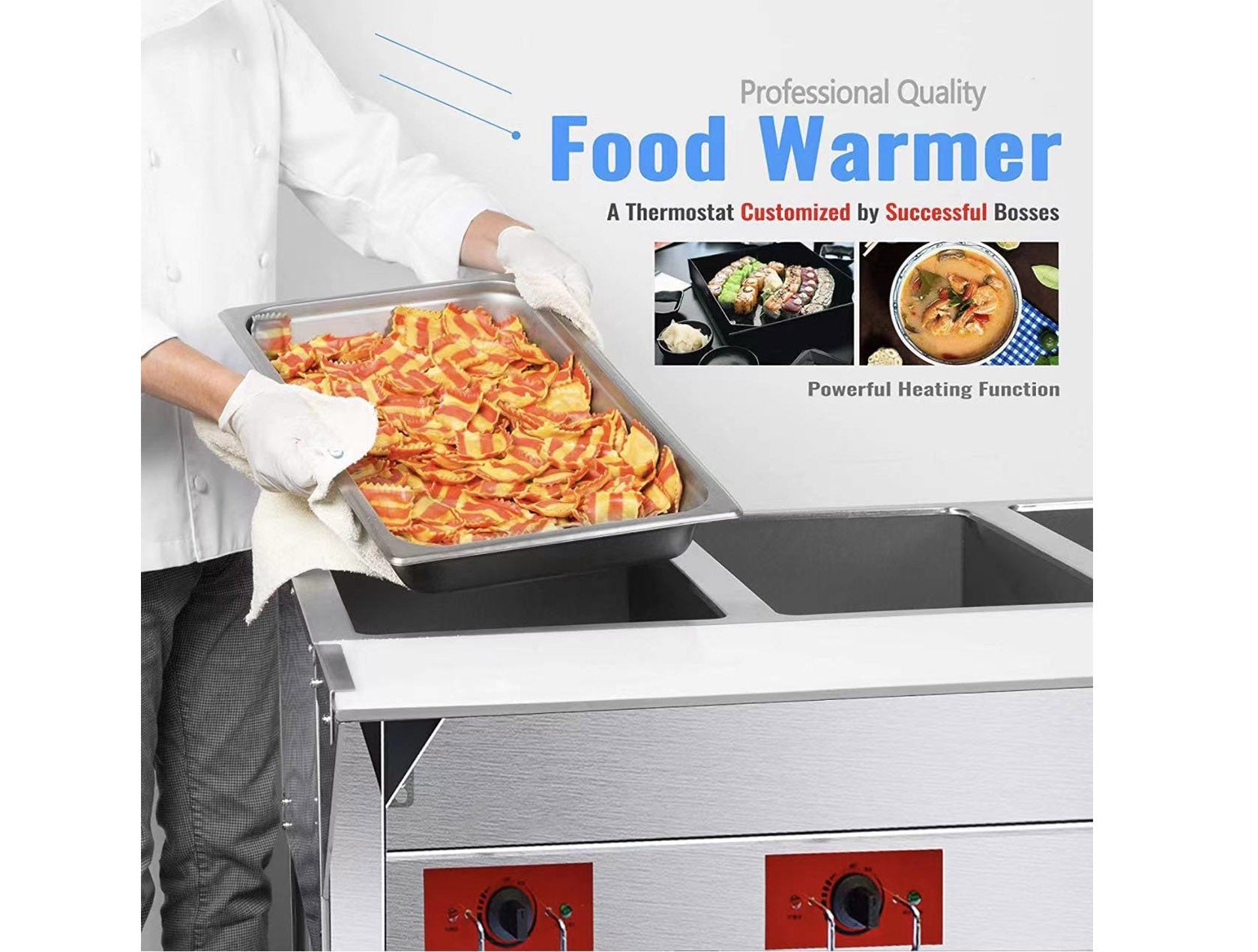 Turbo Range FZ-06C2 Electric Steam Table-3 Well - Chefcoca