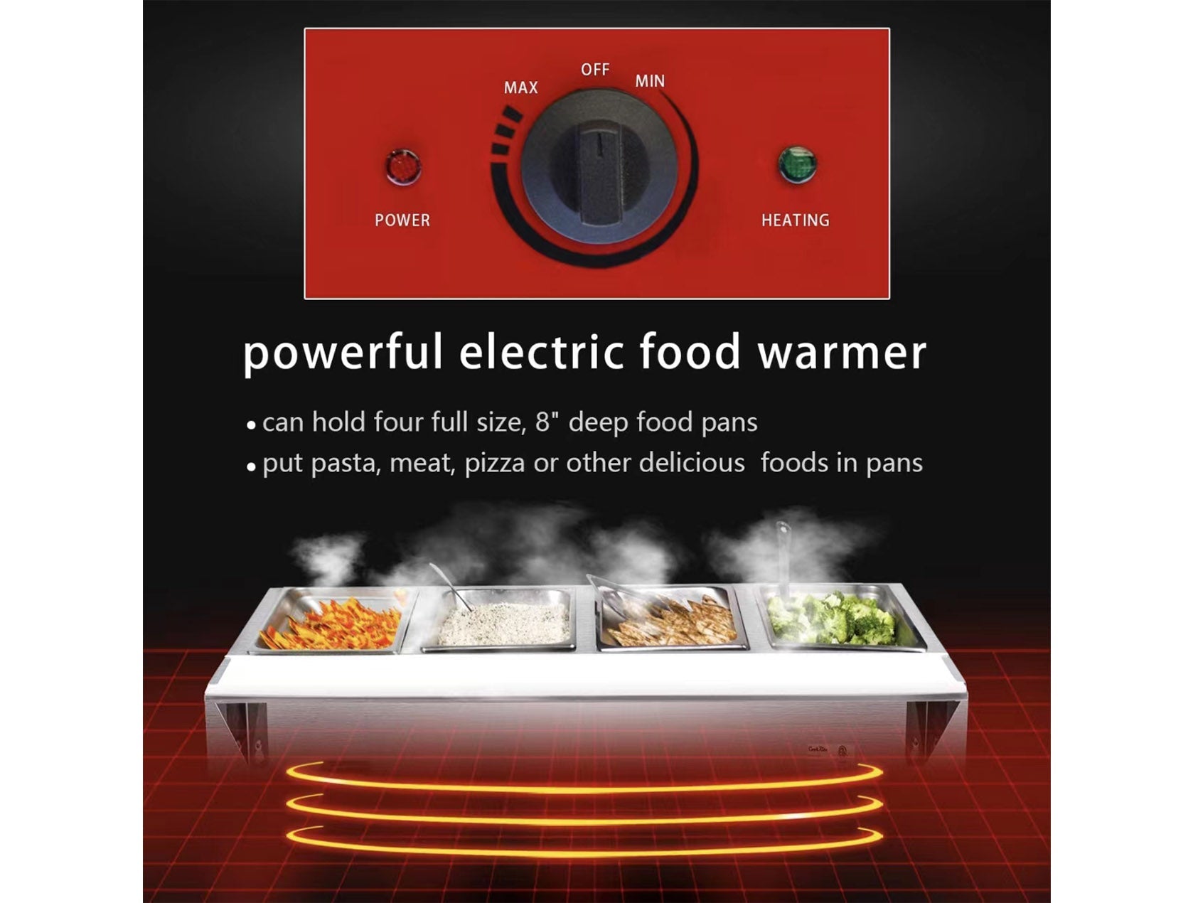 Turbo Range FZ-06D2 Electric Steam Table,4 Well - Chefcoca