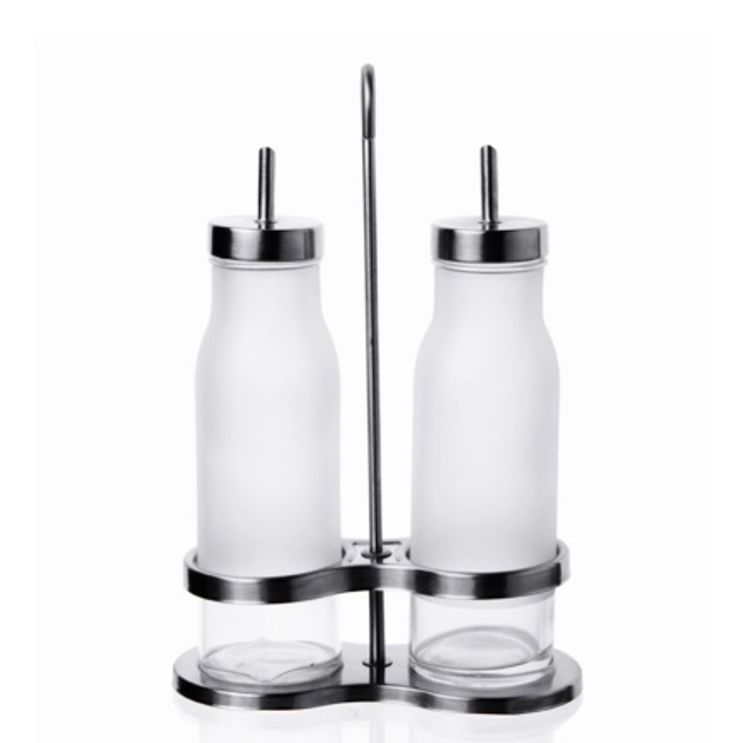 250mL Frosted Glass Oil and Sauce Bottle - Chefcoca