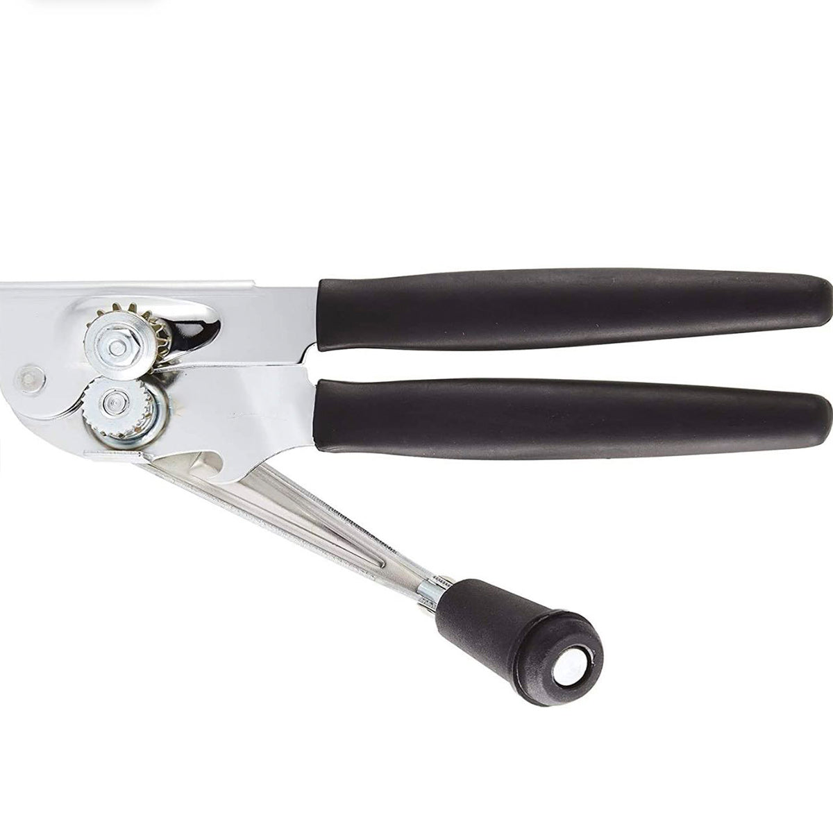 Twist & Out Can Opener. 8 3/4"L With Large Crank Handle, Black Coated Handle - Chefcoca