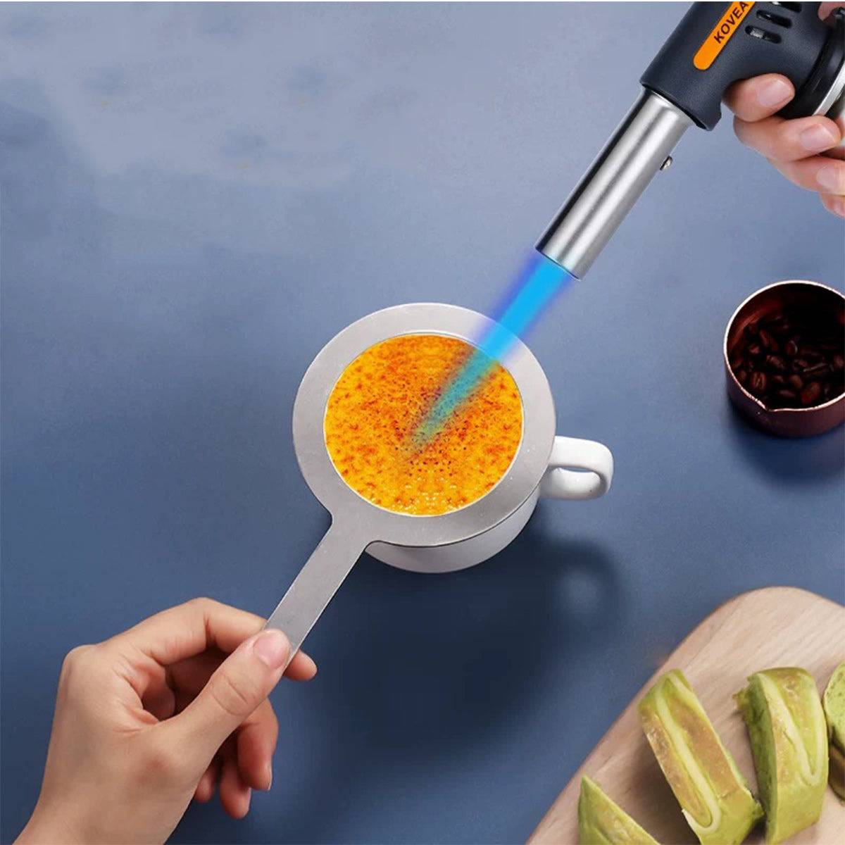 S/S Baking cup ring milk coffee cu rim protective cover with wooden handle - Chefcoca