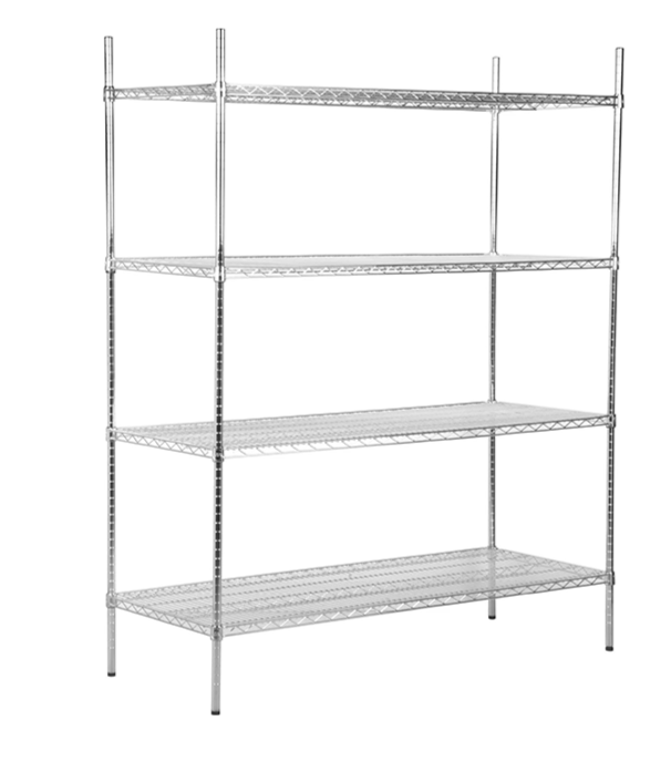 Chrome Plated Wire Shelves 18" Width (2 Pieces, shelves only)