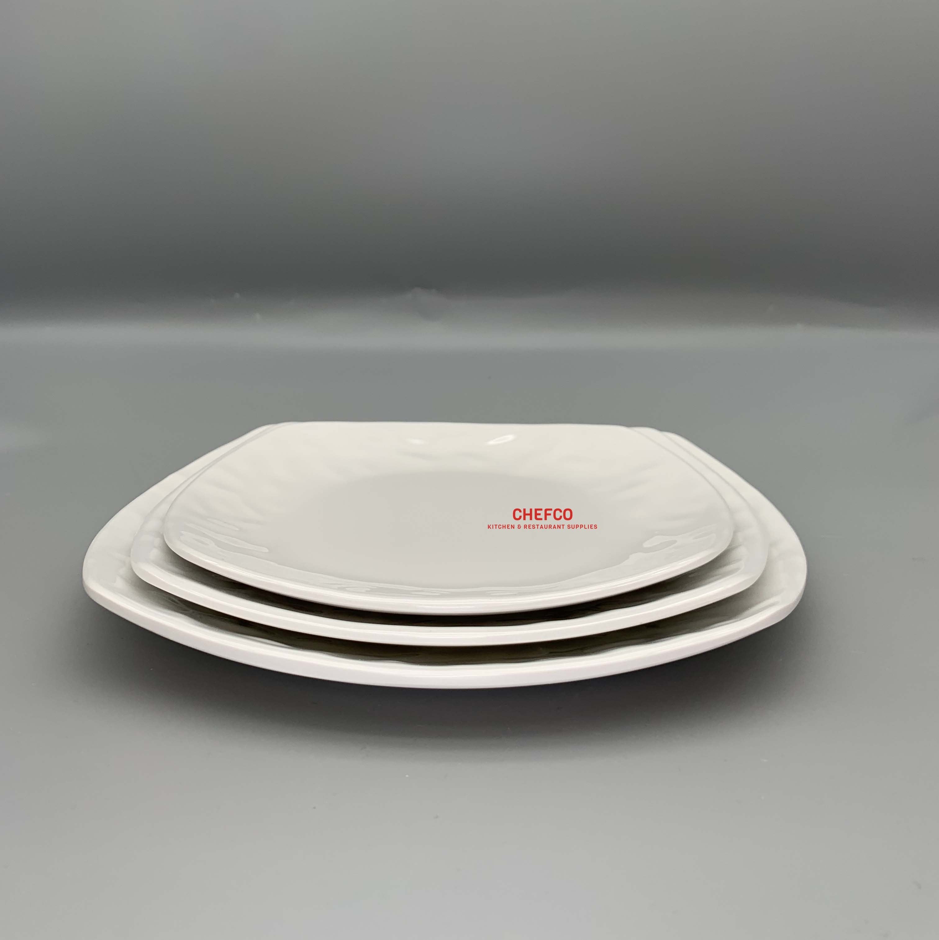 Square Decorative Rim Melamine Plate (D3108K,D3110K) - Chefcoca
