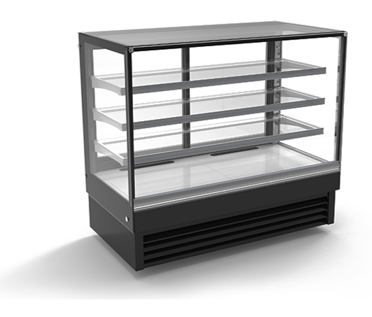 48" Flat Glass Cake Display Cooler, 47.2"x 31.5" x 53.5" - Chefcoca