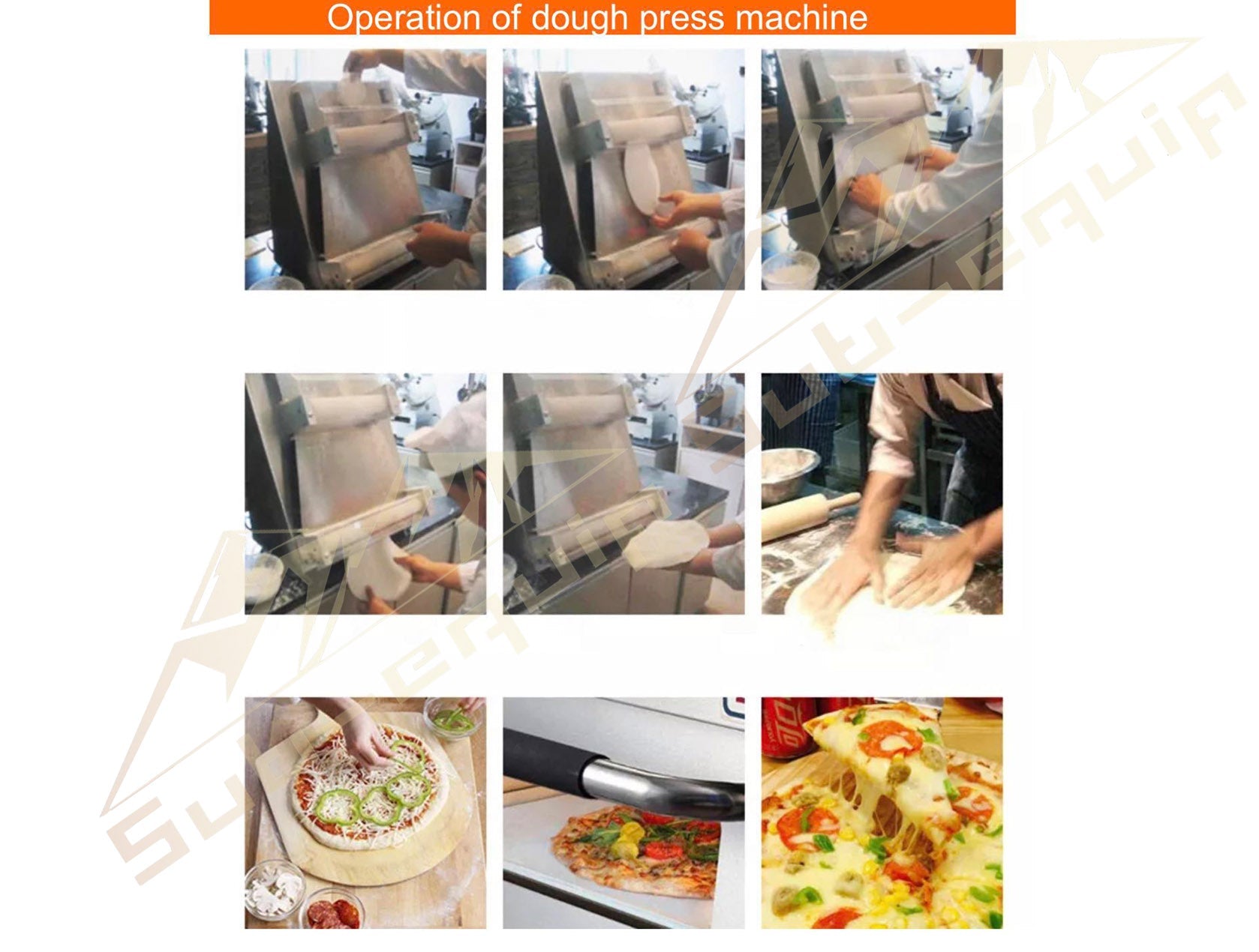 Electric Automatic pizza dough roller maker machine - Chefcoca