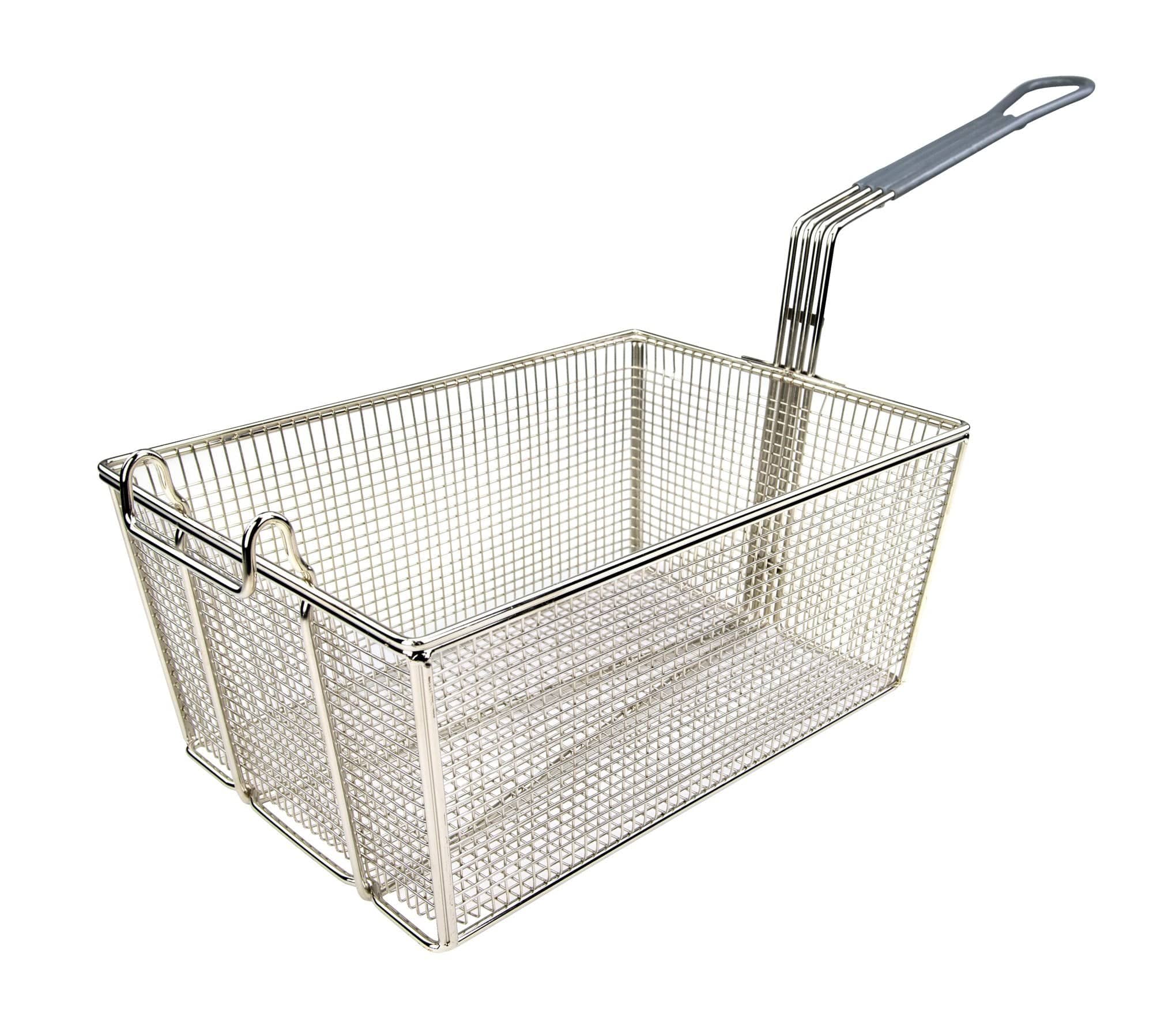 Fry Basket with 10" Grey  Handle (13.25"L x 9.5"W x 6"H) - Chefcoca