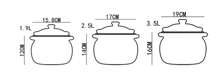 Fubao Heat Resistant Clay Braising and Casserole Pot with Lid (FB10-FB15) - Chefcoca