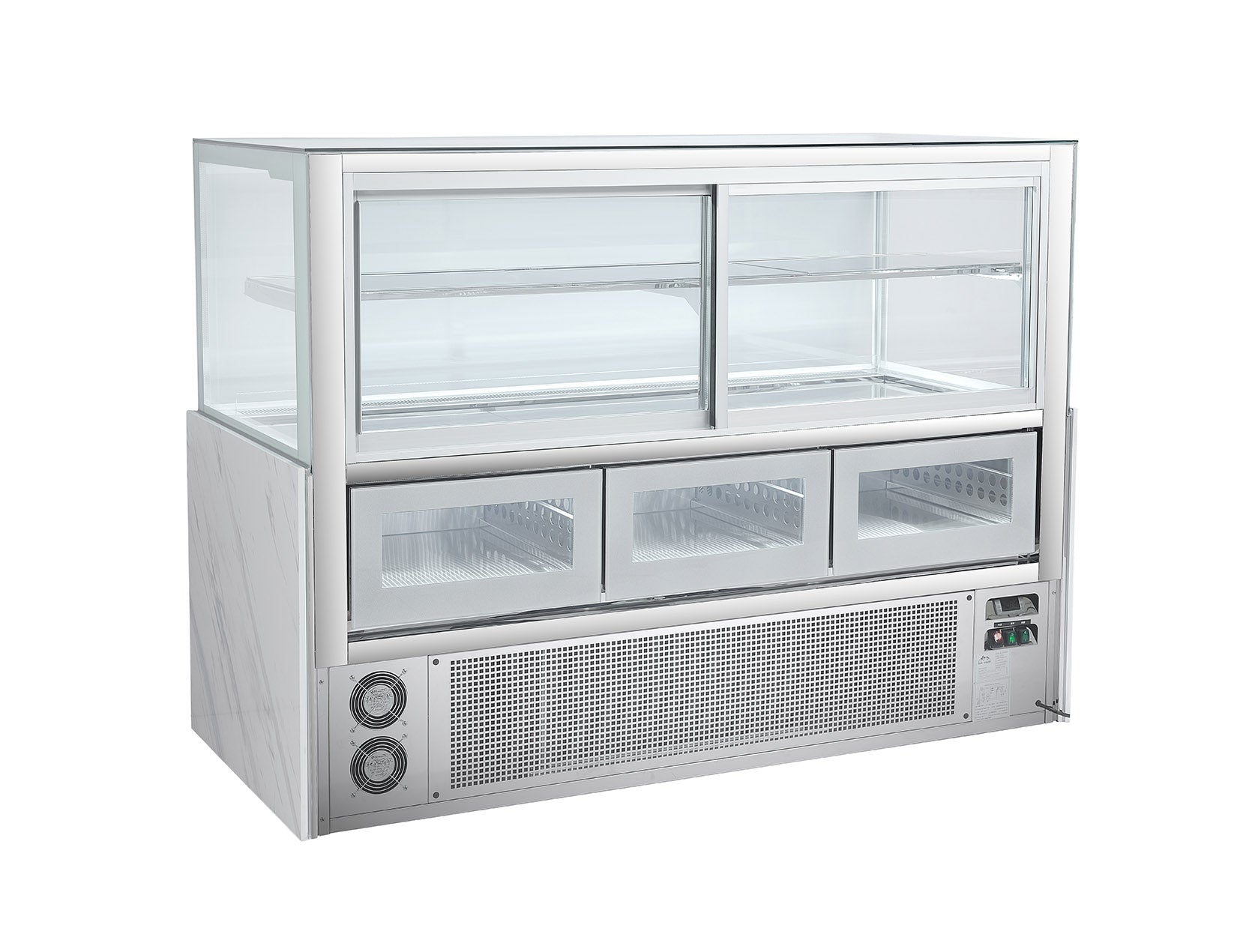 Sub-equip, 59"Cake Display Showcase,Refrigerated Bakery Display Case with LED Lighting - Chefcoca