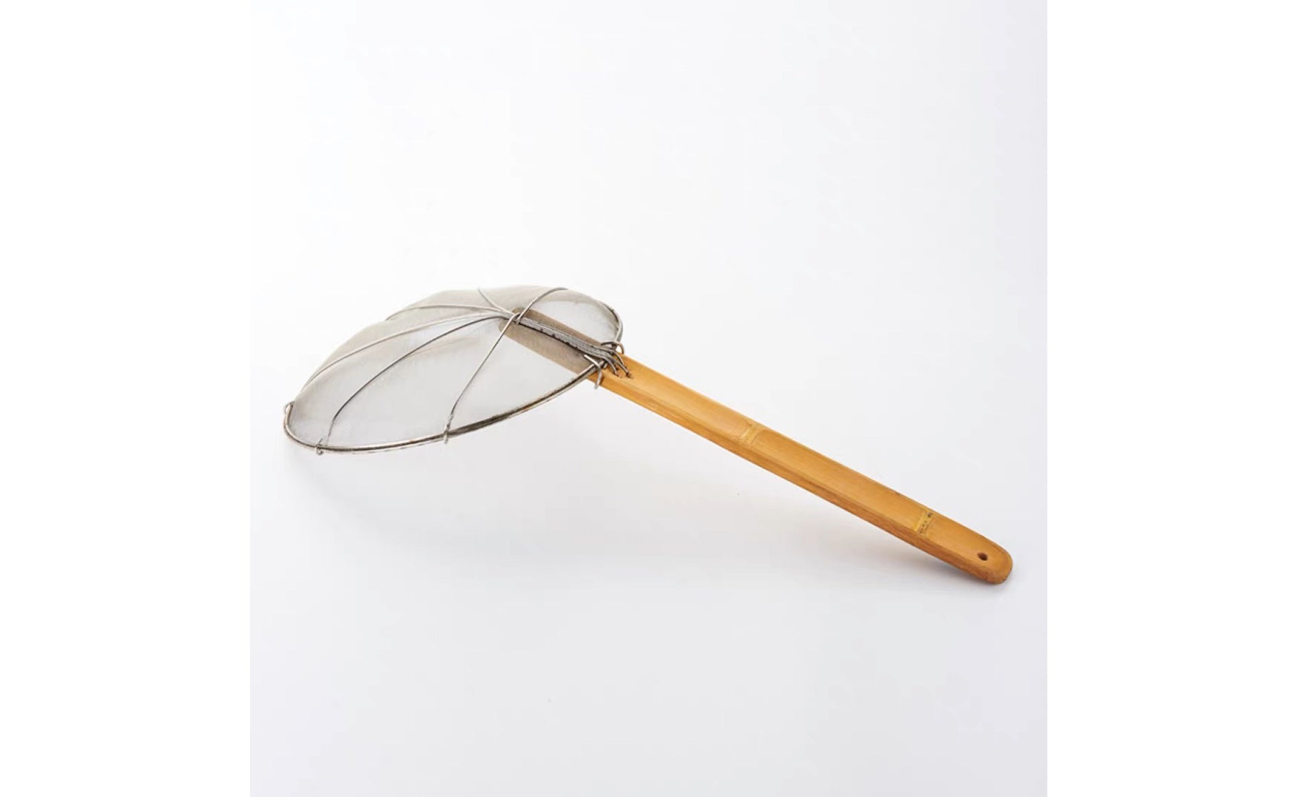 Fine Soft Mesh Skimmer with Wooden Handle (9"-12" Diameter) - Chefcoca