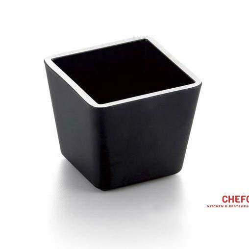 Matte Black Melamine Side/Sauce Dish (3" x 3") - Chefcoca