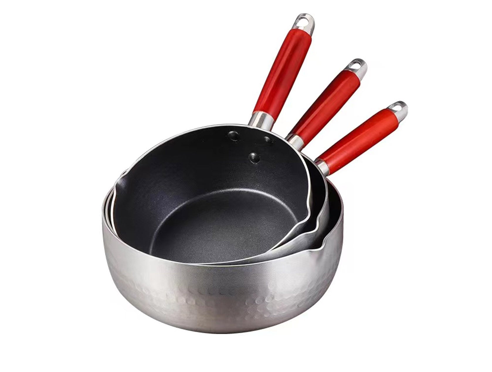 Aluminium Non-Stick Sauce Pan with Wooden Handle (18cm-22cm Diameter) - Chefcoca