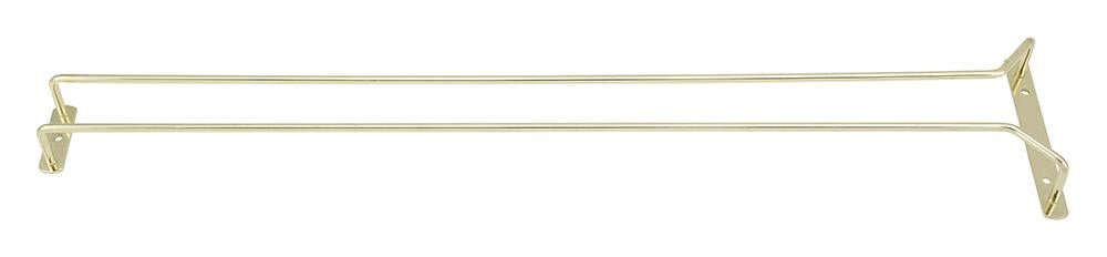 Brass Plated 24" Single Channel Wire Glass Hanger - Chefcoca