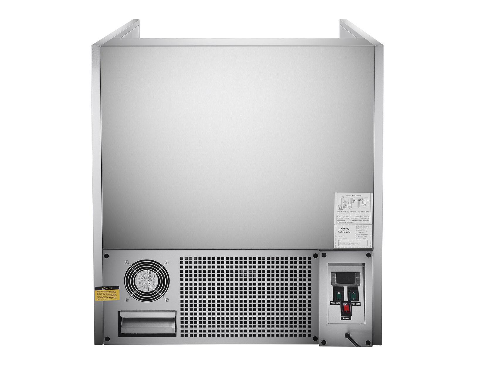 Sub-equip,36" Low Profile Horizontal Air Curtain Open Refrigerated Display Case,Grab and Go refrigerator self-serve counter case (W36" X D34"X H33") - Chefcoca