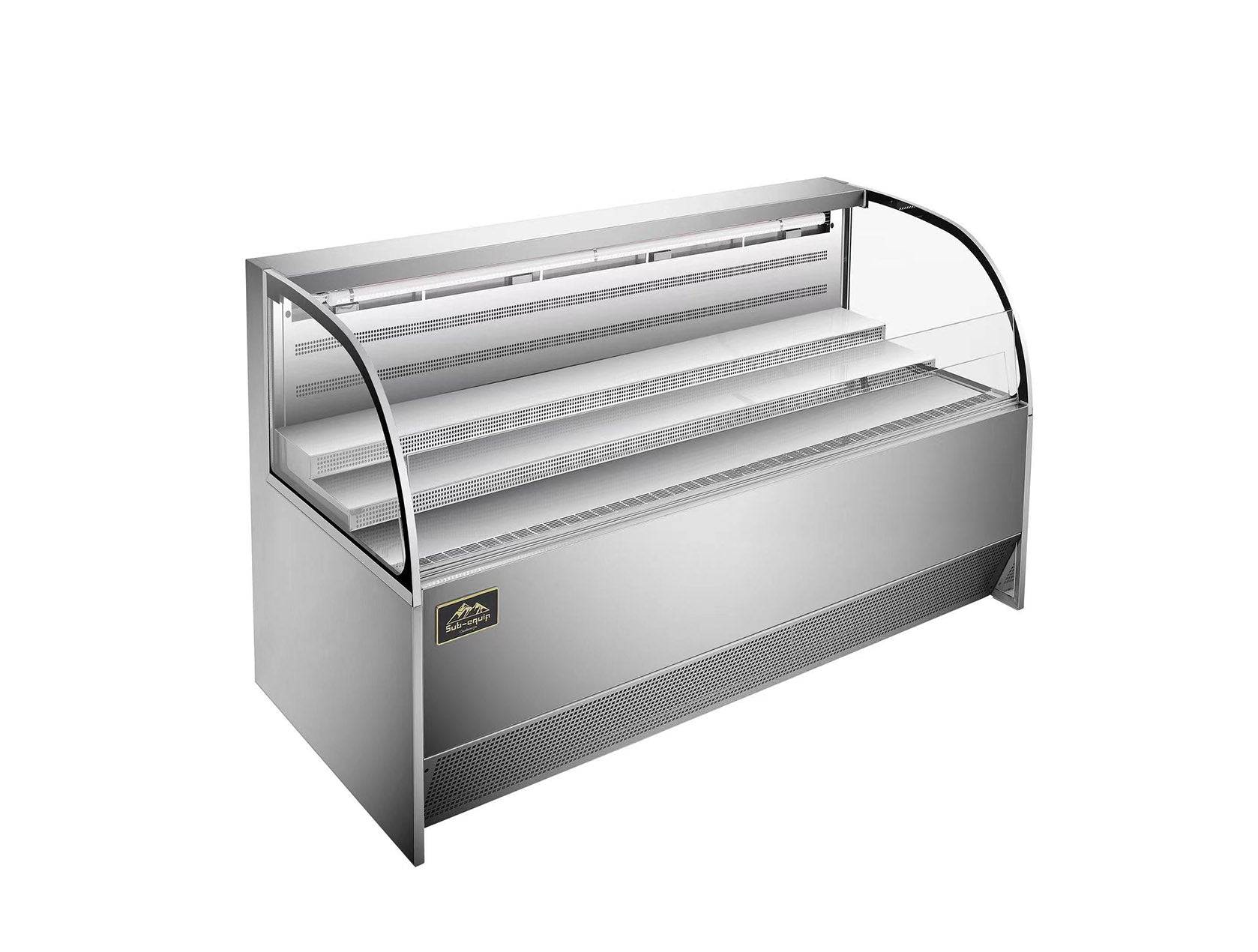 Sub-equip,36" Low Profile Horizontal Air Curtain Open Refrigerated Display Case, Grab and go Refrigerator ( W36" X D34"X H33") - Chefcoca