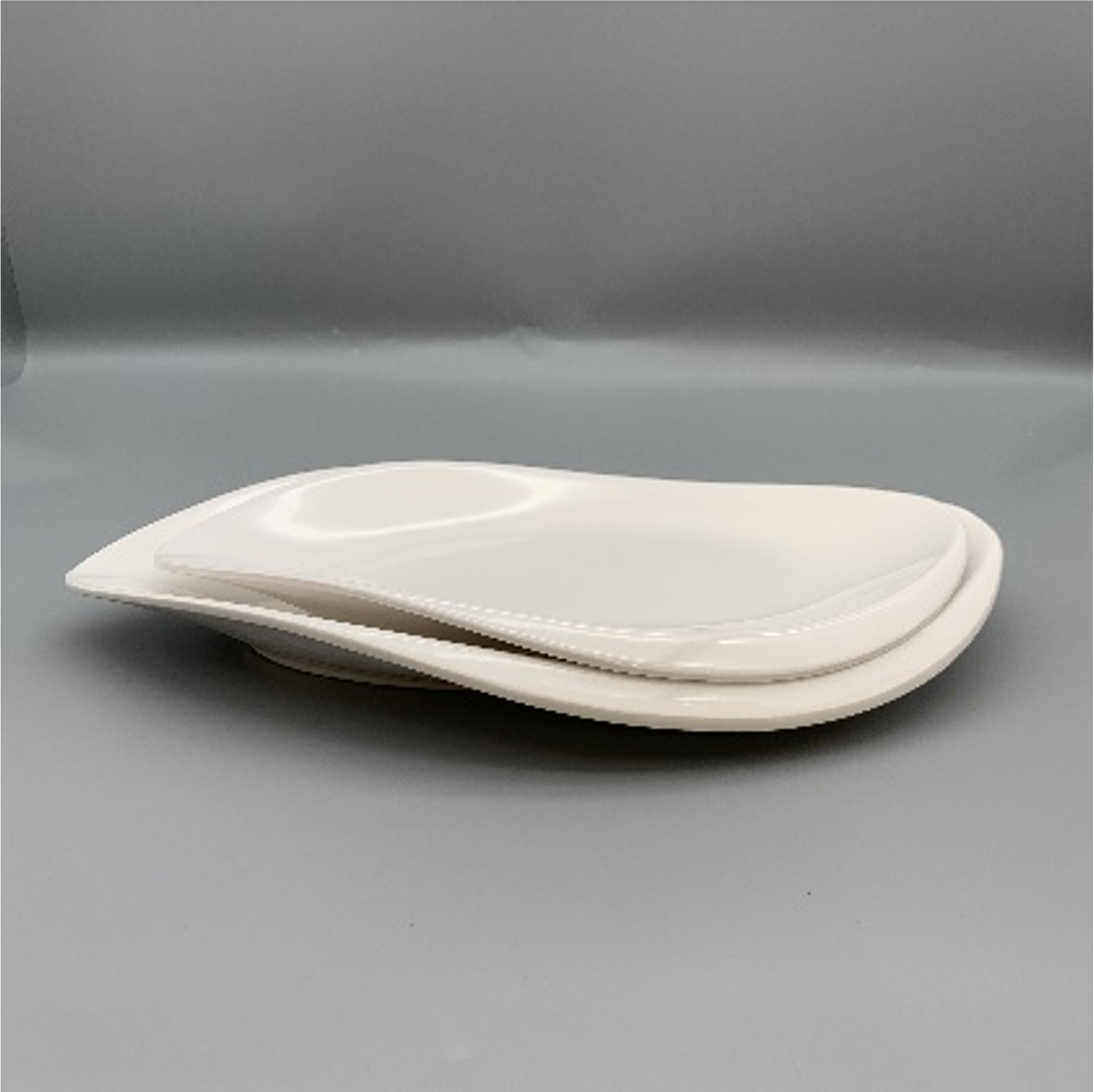 White Geometric Melamine Plate (HCT30012,T30014) - Chefcoca
