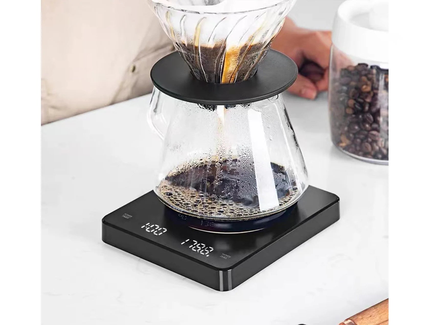 Automatic Timing Coffee Electronic Kitchen Scales, 3KG/0.1G - Chefcoca