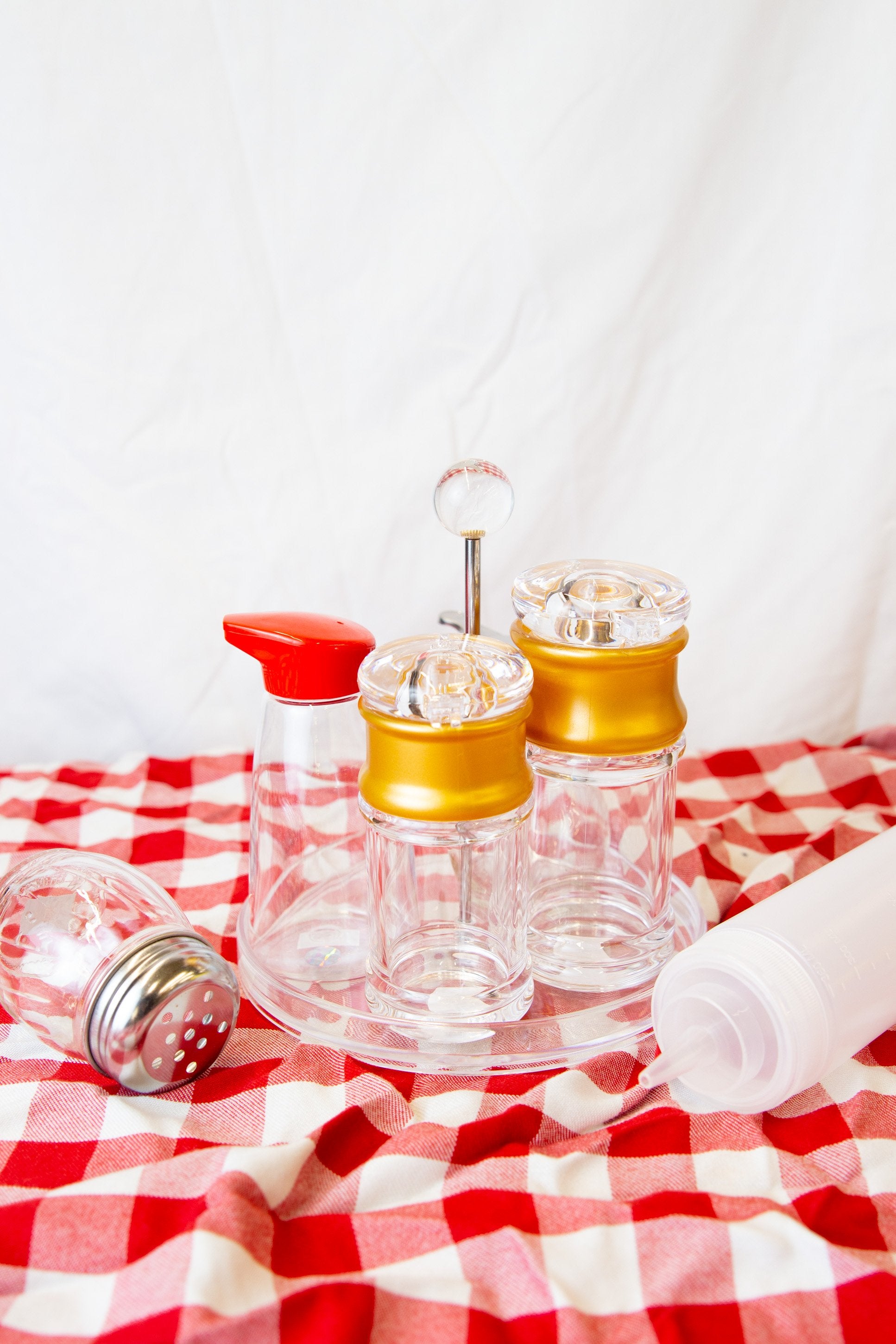 PMMA Sauce and Oil Bottle with Clear Lid (108-240mL) - Chefcoca