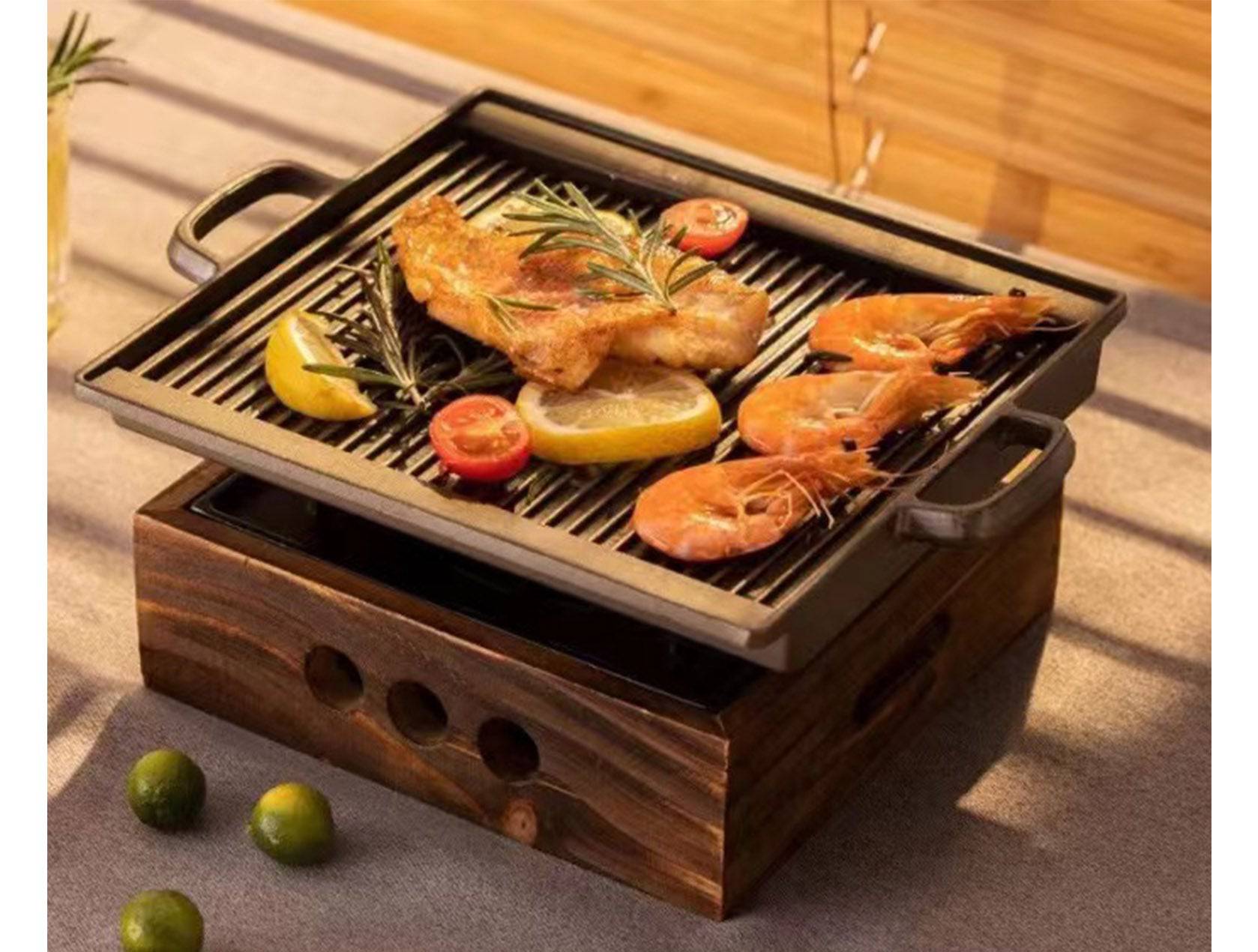 Portable Aluminum Alloy Square Solid Alcohol Stove - Chefcoca