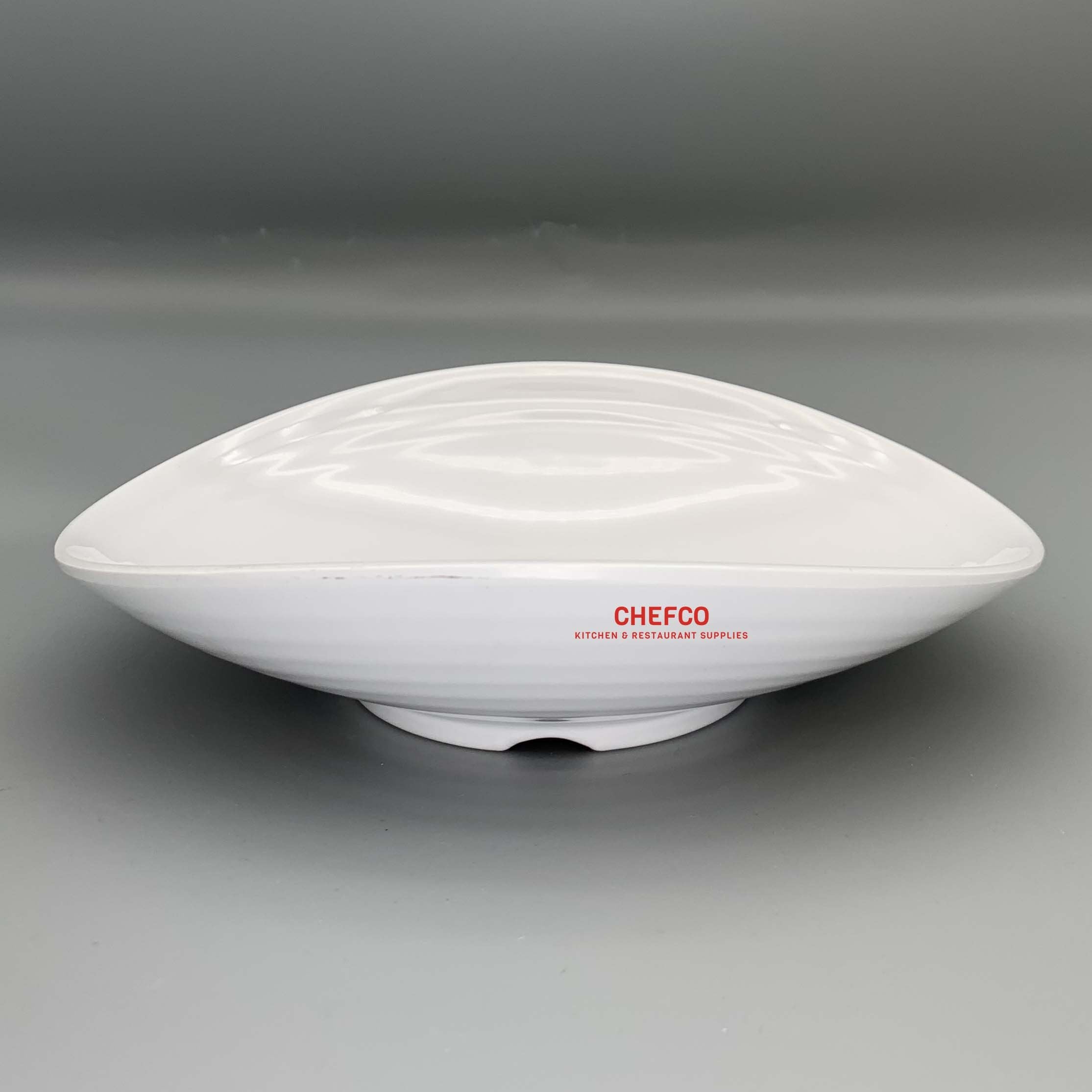 White Deep Geometric Melamine Plate (J236610,J236611) - Chefcoca