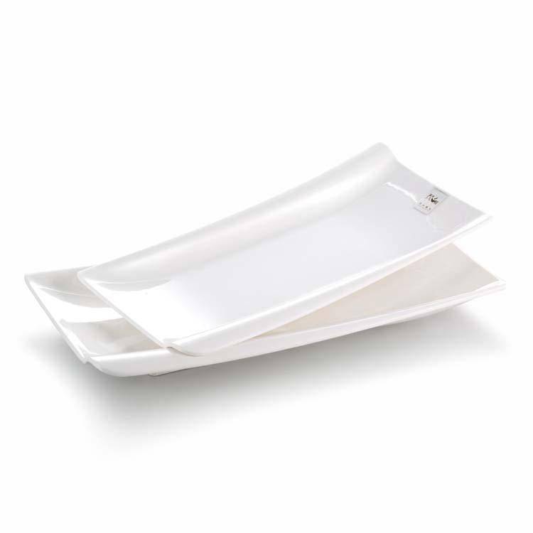 Double Edge Melamine Plate (J411730-J411731) - Chefcoca